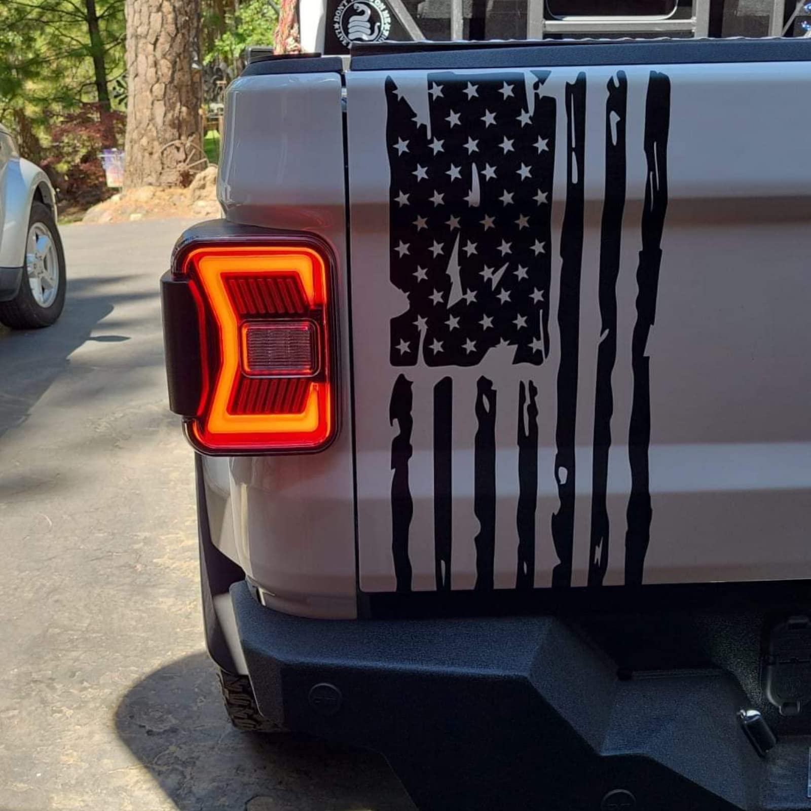 WOLFSTORM LED Sequential Tail Lights for 2019-2025 Jeep Gladiator JT | Smoked Lens Tail Light Assembly Replacement for Jeep Gladiator Pickup Truck | Upgrade for Night Driving & Off-Road Adventures