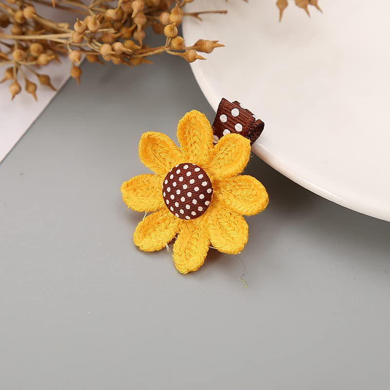 5-Piece Baby Sunflower Hair Clips Set - Cute Sunflower Barrettes & Alligator Clips for Girls (BBG53) - Perfect for Parties, Photos & Everyday Accessories