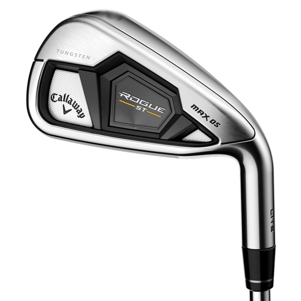 Callaway Golf Rogue ST Max OS Lite Iron Set - Premium Forged Golf Clubs for Men & Women | High Launch & Forgiveness | Perfect for Beginners & High Handicappers | Use on Fairways, Rough & Driving Range