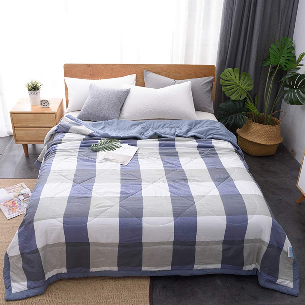 YXXHM Thin & Comfortable Summer Cooling Quilt - Lightweight Silk Air Conditioning Blanket for Single & Double Beds | Machine Washable Home Bedding for Hot Sleepers & AC Rooms