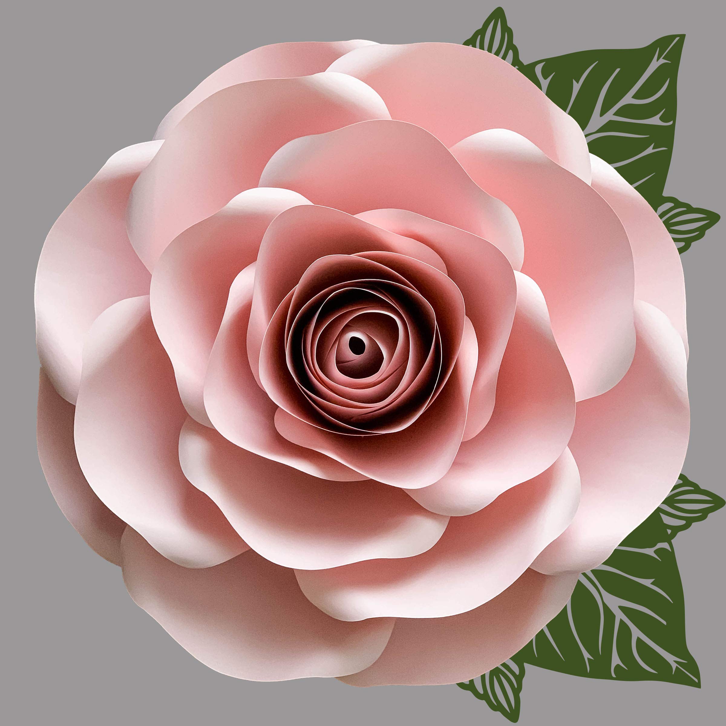 DIY Giant Paper Flower Rose Handmade Template Kit - 19-21 Inch Large Rose Stencil & Flower Pattern for Wedding Decor, Birthday Party, Nursery Wall Art, Baby Shower Backdrop, Home Decoration