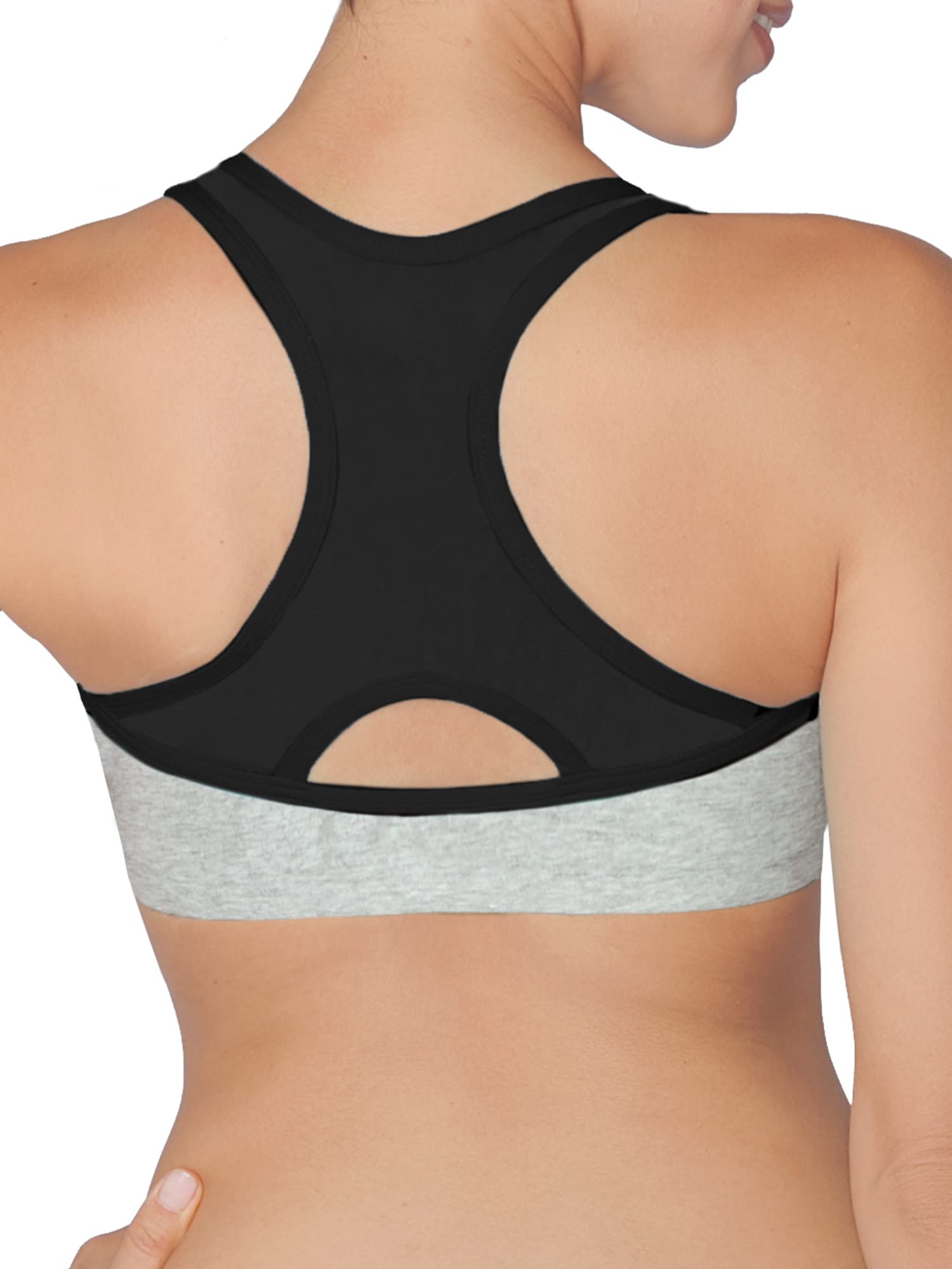 Fruit of the Loom Women's Front Close Built-Up Sports Bra - Comfortable Support for Yoga, Running & Gym Workouts