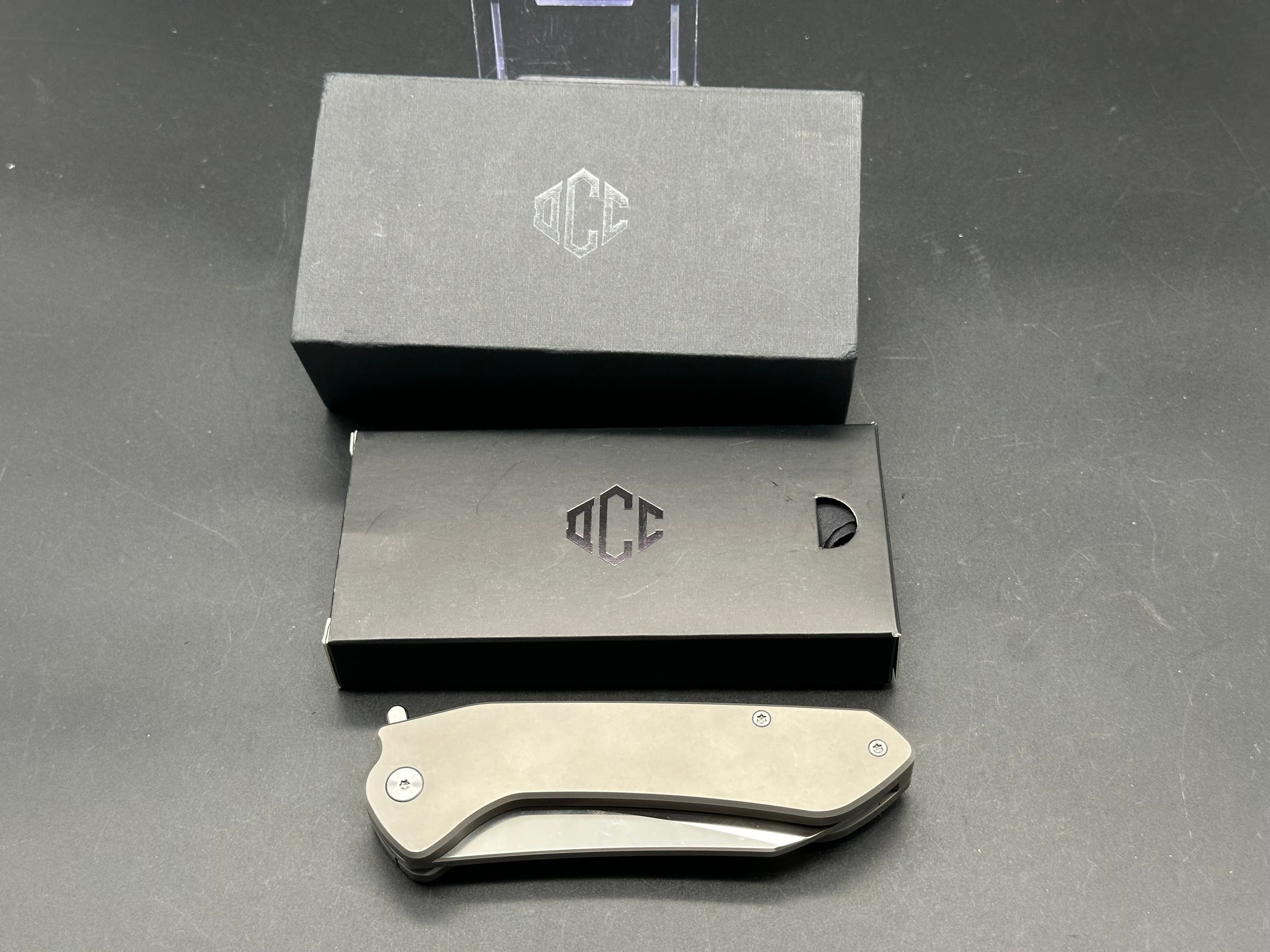 EveryDay Carry Company Brutus Titanium Flipper Knife - Non-Locking M390 Steel Blade for EDC, Camping, Hiking & Outdoor Adventures