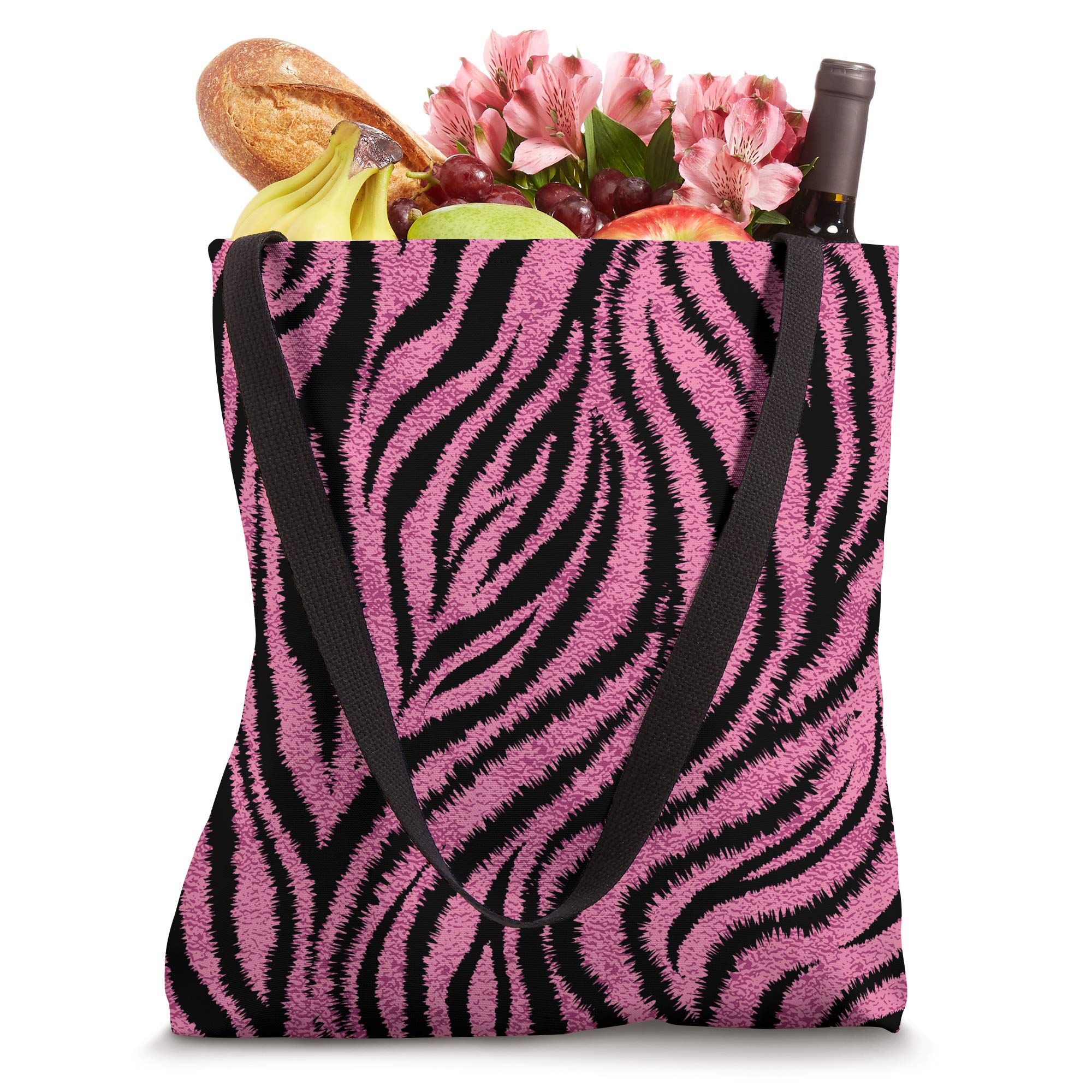 Stylish Pink Zebra Print Tote Bag for Women - Fashionable Large Shoulder Bag - Perfect for Work, Shopping & Beach Day