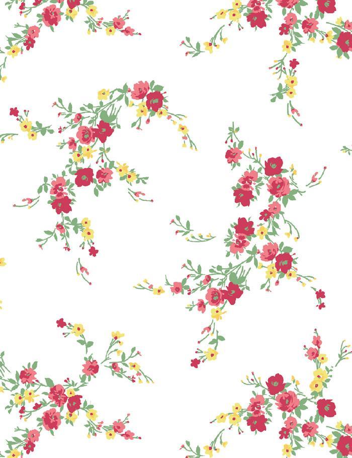 Jolene Red Floral Wallpaper by Wallshoppe - Premium Peel and Stick Removable Wallpaper for Bedroom, Living Room & Home Decor