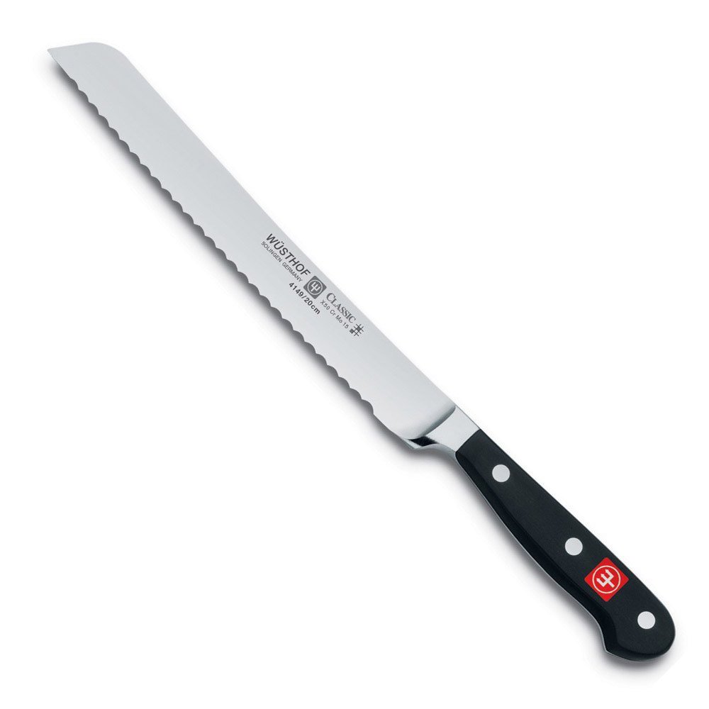Wusthof Classic 8-Inch High Carbon Stainless Steel Bread Knife - Professional Kitchen Knife for Slicing Bread, Baguettes, Cakes & Pastries - Perfect for Home Bakers & Professional Chefs