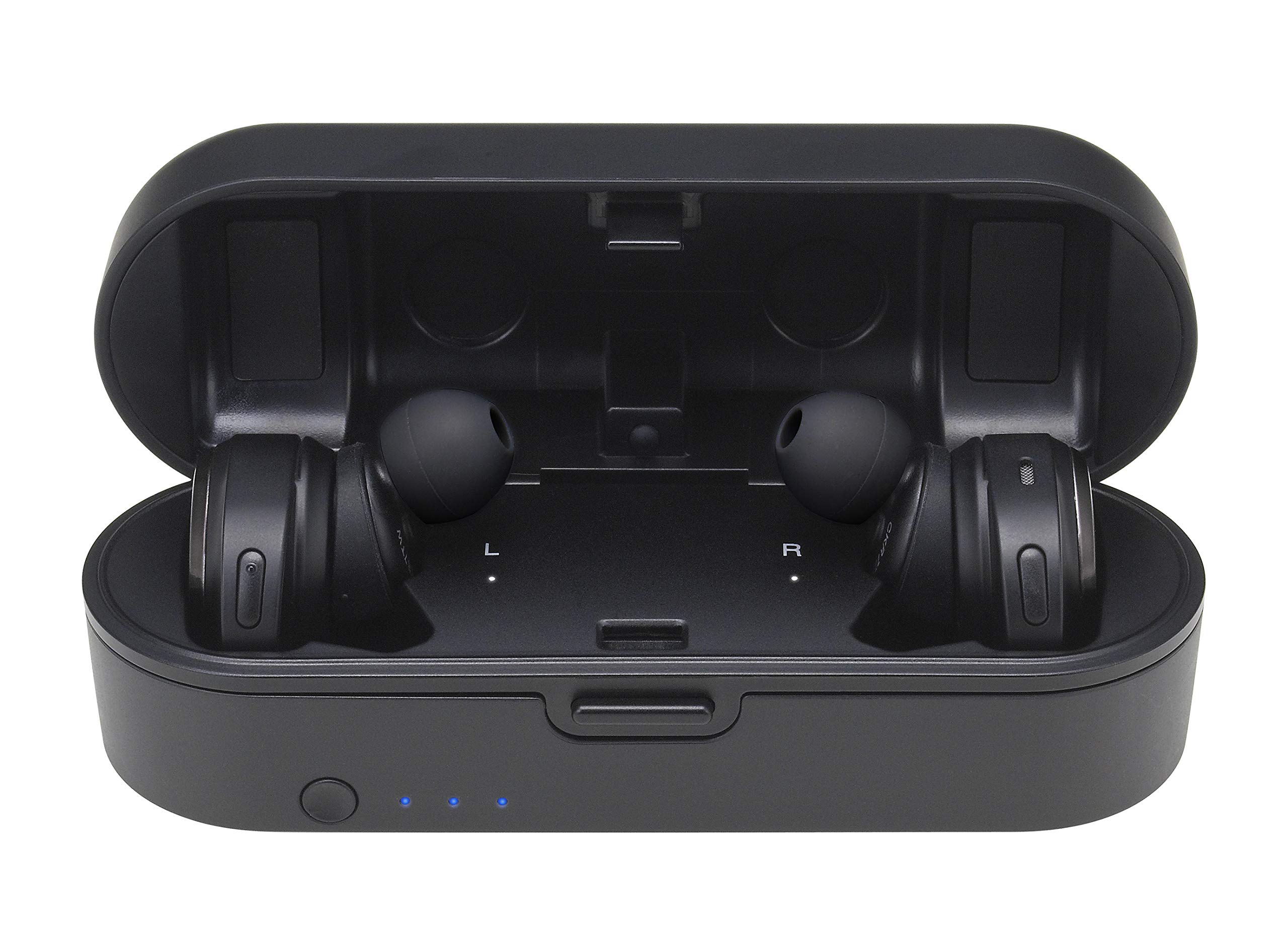 Audio-Technica ATH-CKR7TW True Wireless Bluetooth Earbuds with High-Fidelity Sound, Noise Isolation, 15-Hour Battery - Perfect for Gym, Commuting & Travel (Black)