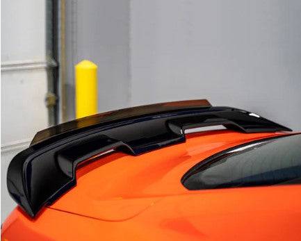 15-23 Ford Mustang 2DR GT500 Smoke Gurney Flap Wicker Bill with Hardware Kit - Aerodynamic Rear Spoiler Upgrade for Enhanced Performance & Track Racing