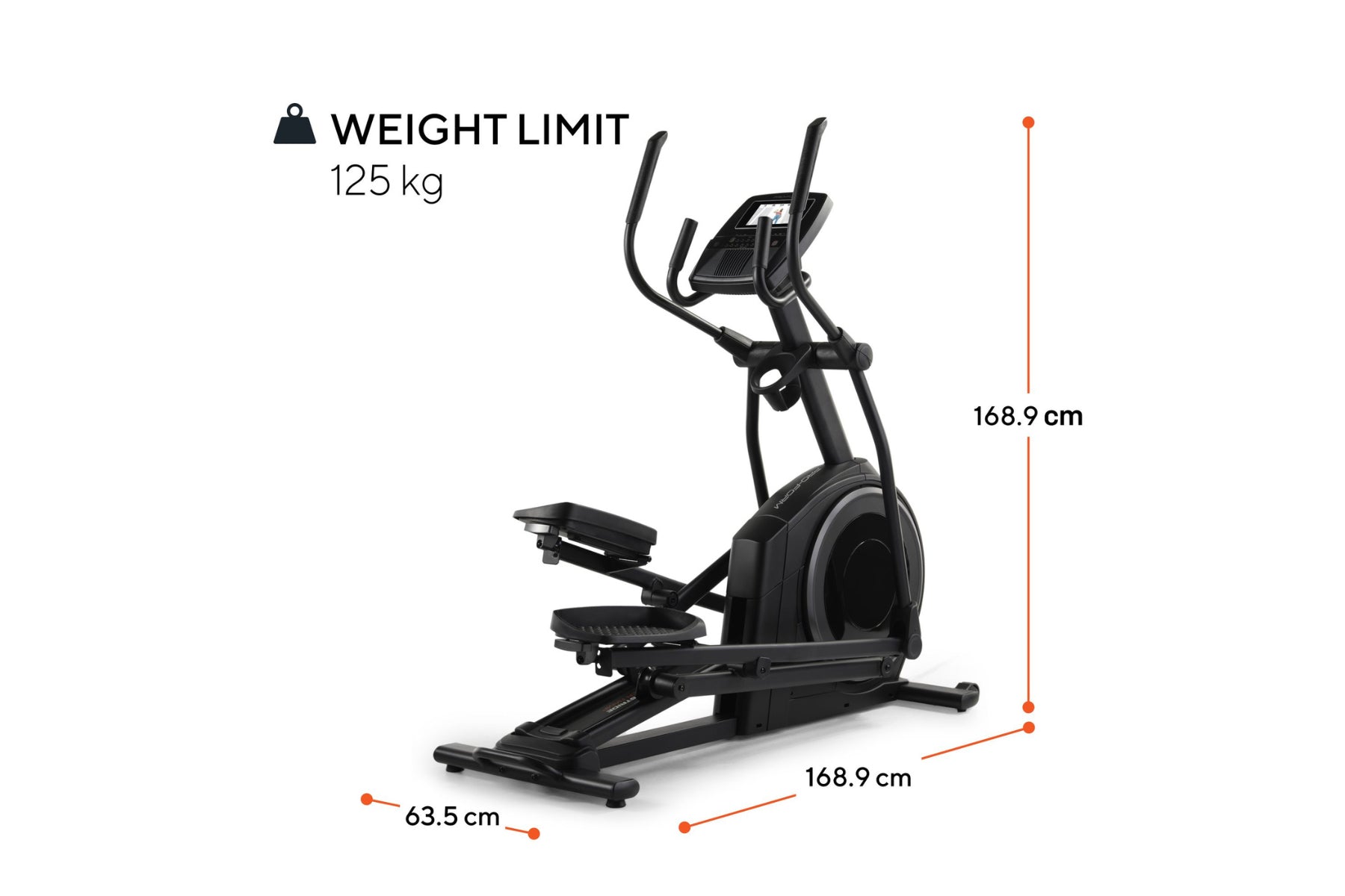 ProForm Carbon E7 Elliptical Machine - Low-Impact Cardio Trainer for Home Gym | Perfect for Small Spaces & Full-Body Workouts