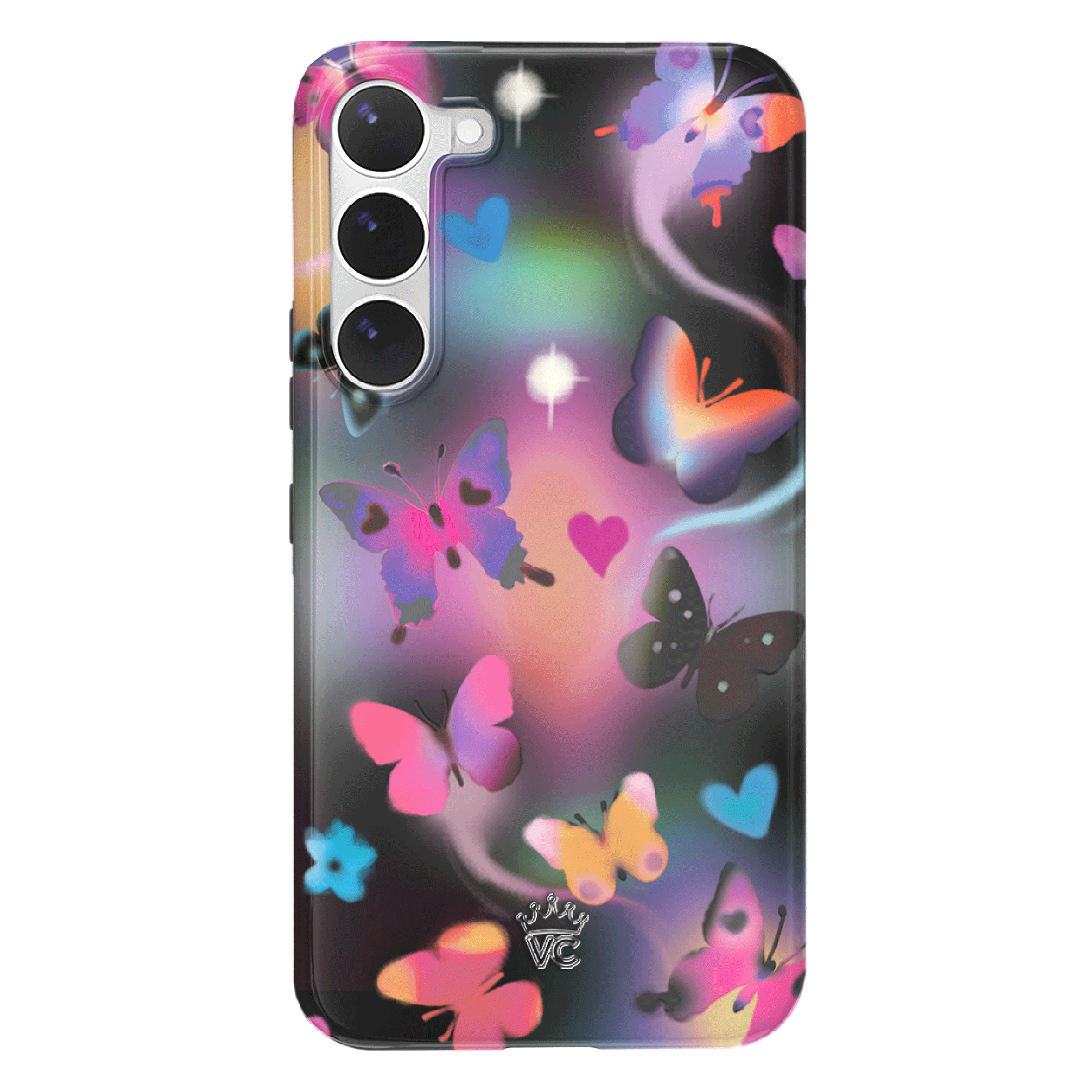 Aurora Butterfly Samsung Phone Case - Elegant Floral Design Protective Cover for Samsung Galaxy Series | Perfect for Daily Use, Travel & Gifting
