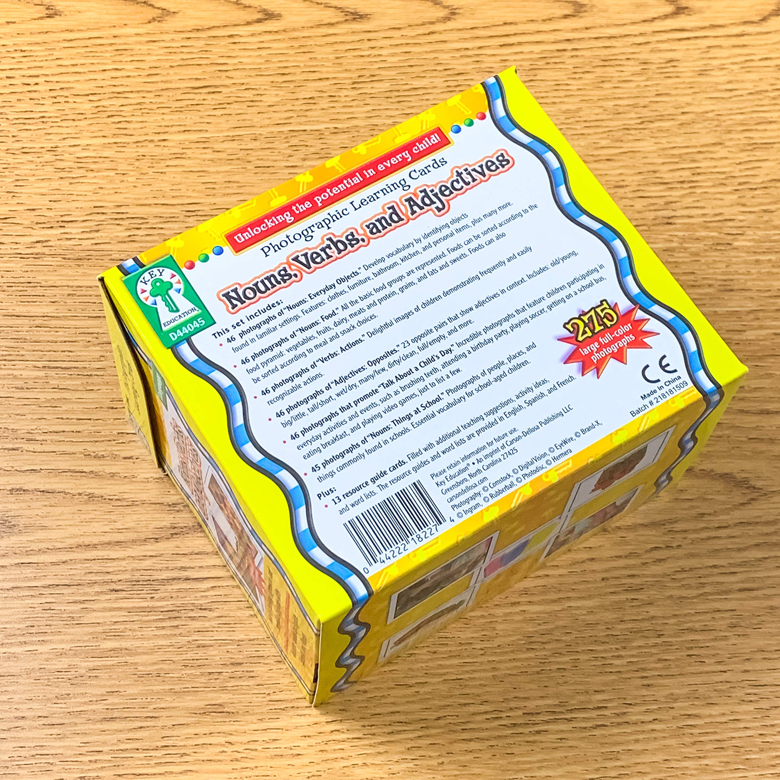 275 Vocabulary Flash Cards for Kids - Nouns, Verbs & Adjectives Learning Cards | Preschool, ESL & Special Needs Educational Resources | Classroom & Homeschool Language Games