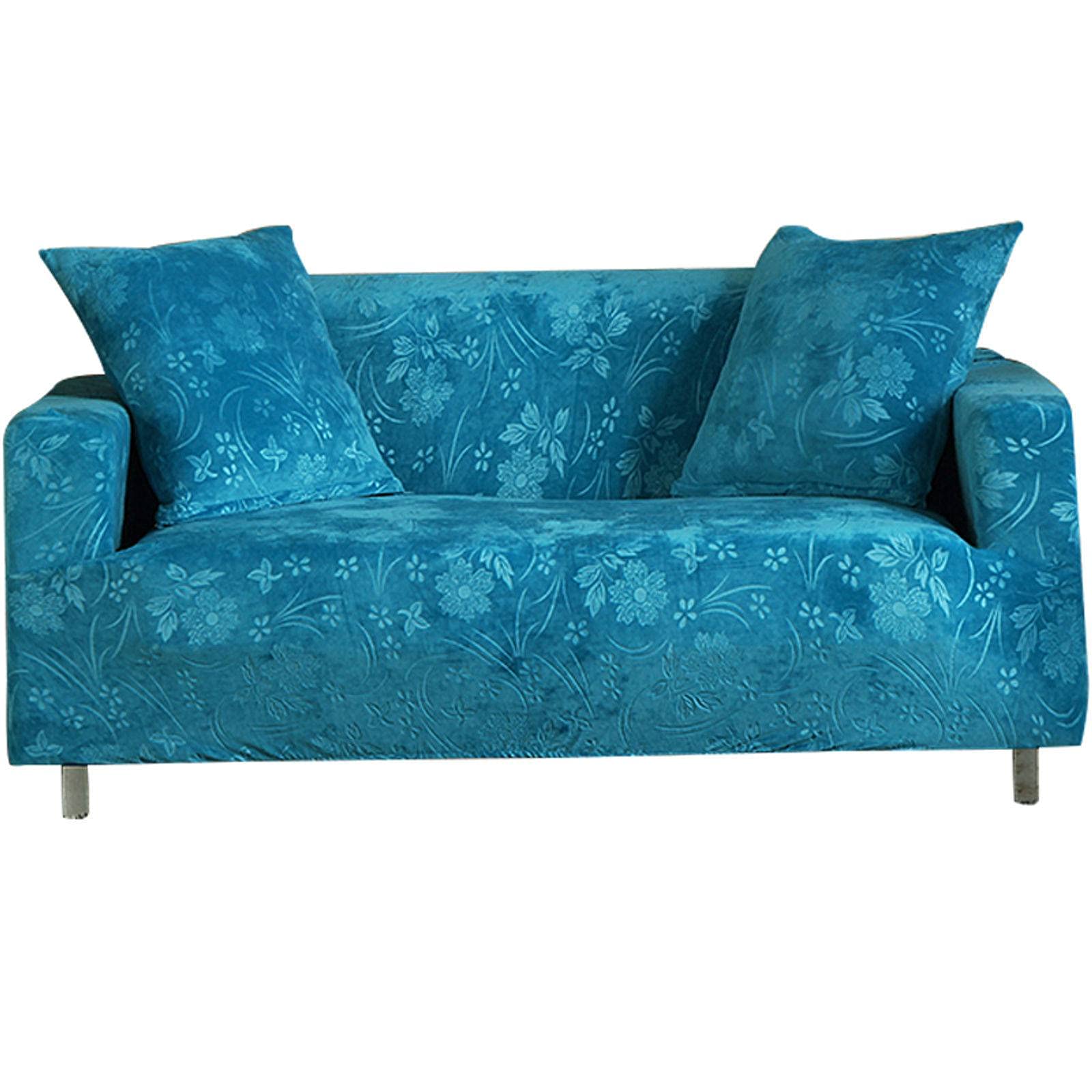 Velvet Sofa Slipcover - Stretch Jacquard Couch Cover with Super Soft Elastic Fabric, Thickened Furniture Protector for Pets & Kids - Anti-Scratch Sofa Cover for Dogs & Cats (Solid Colors) - Perfect for Living Room, Bedroom & Home Decor
