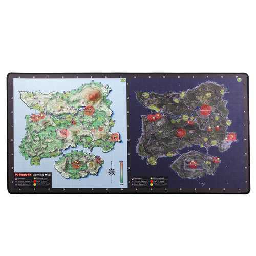 785x390mm Large Gaming Mouse Pad with Tactical Map Design for PUBG, Fortnite, CS:GO - Perfect for FPS, MOBA & Battle Royale Game Enthusiasts