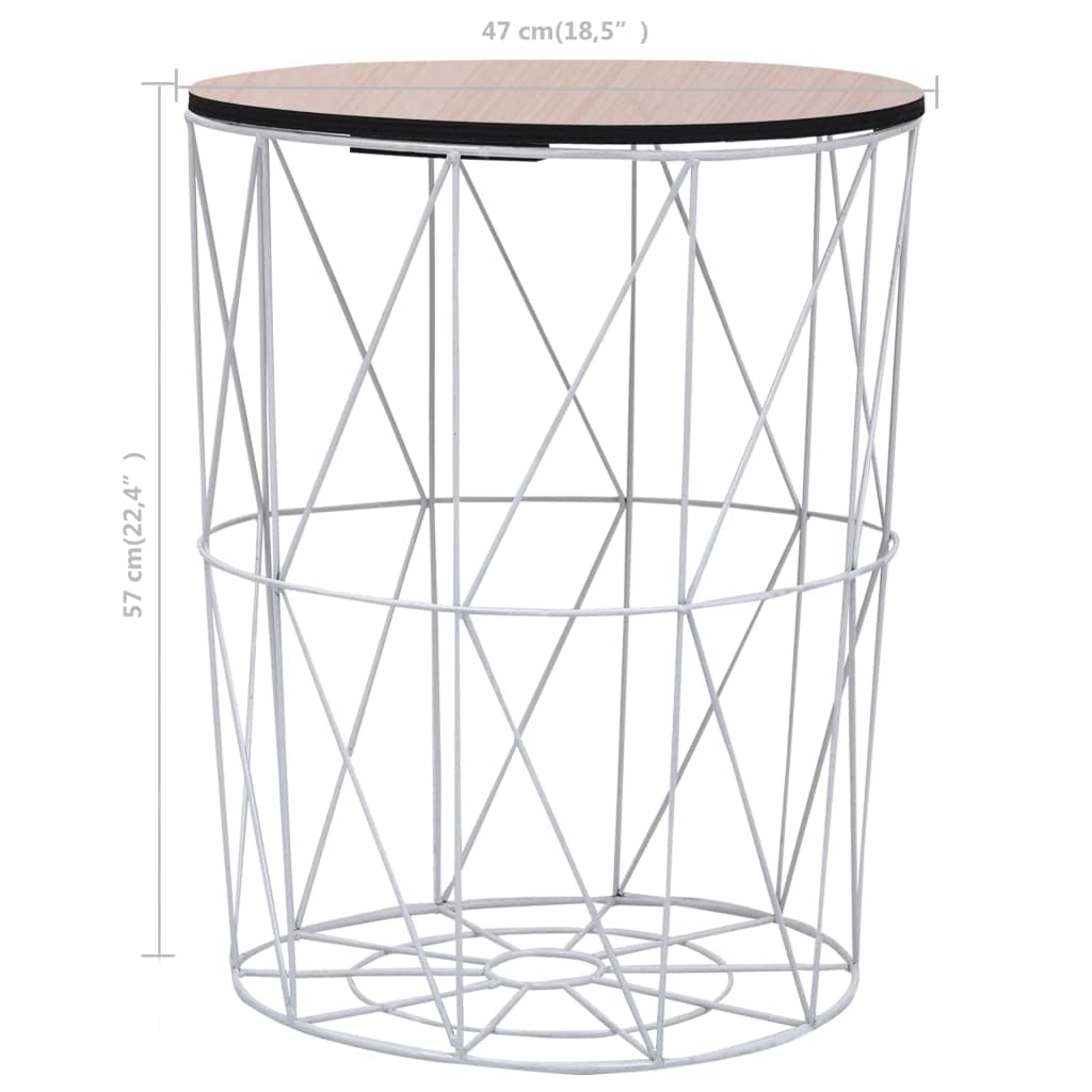 CHARMMA White Coffee Table - 18.5 Inch Modern Side Table for Living Room, Bedroom & Office | Perfect for Small Spaces, Home Decor & Accent Furniture