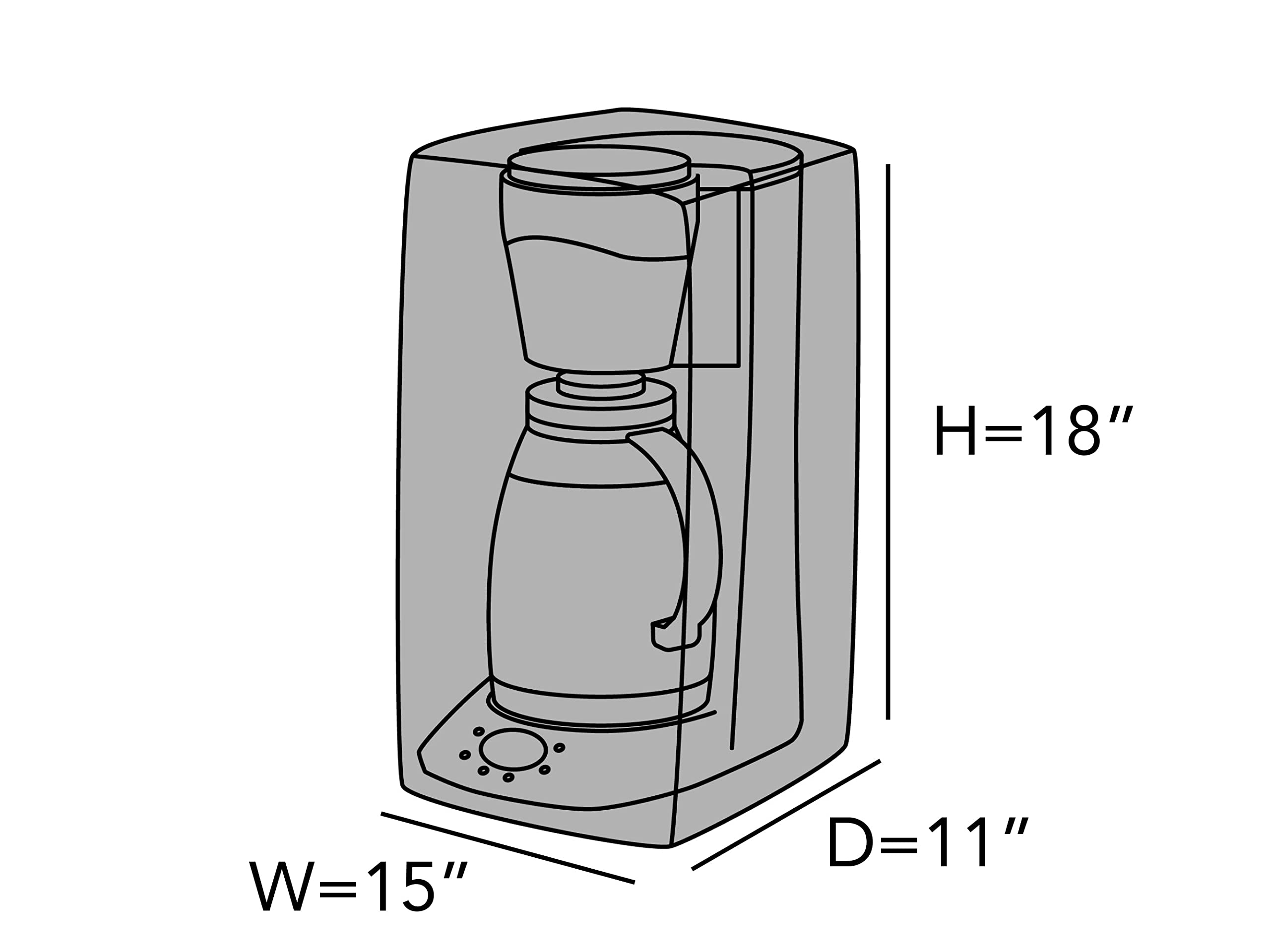 Dustproof & Washable Coffee Maker Cover - Stain Resistant Appliance Protector for Keurig, Nespresso & Drip Machines | Bronze Kitchen Decor for Countertop Protection