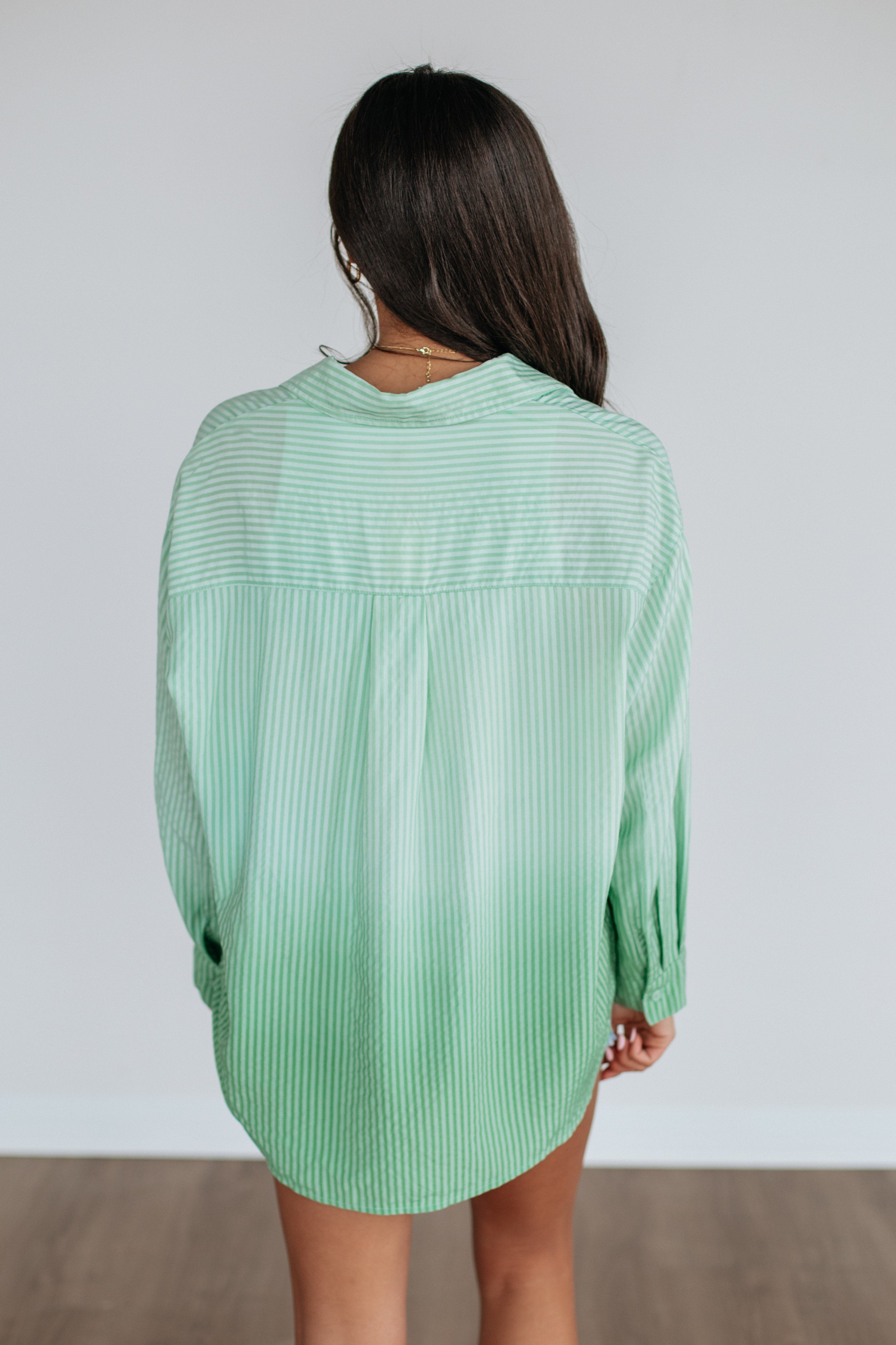 Brindi Women's Striped Button Down Shirt - Casual Long Sleeve Blouse for Office, Dating & Everyday Wear
