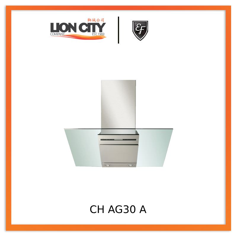 EF CH AG30 30-Inch Stainless Steel Range Hood - Powerful 900 CFM Kitchen Vent Hood with LED Lights & 3 Speed Settings - Perfect for Modern Kitchens & Open Concept Homes