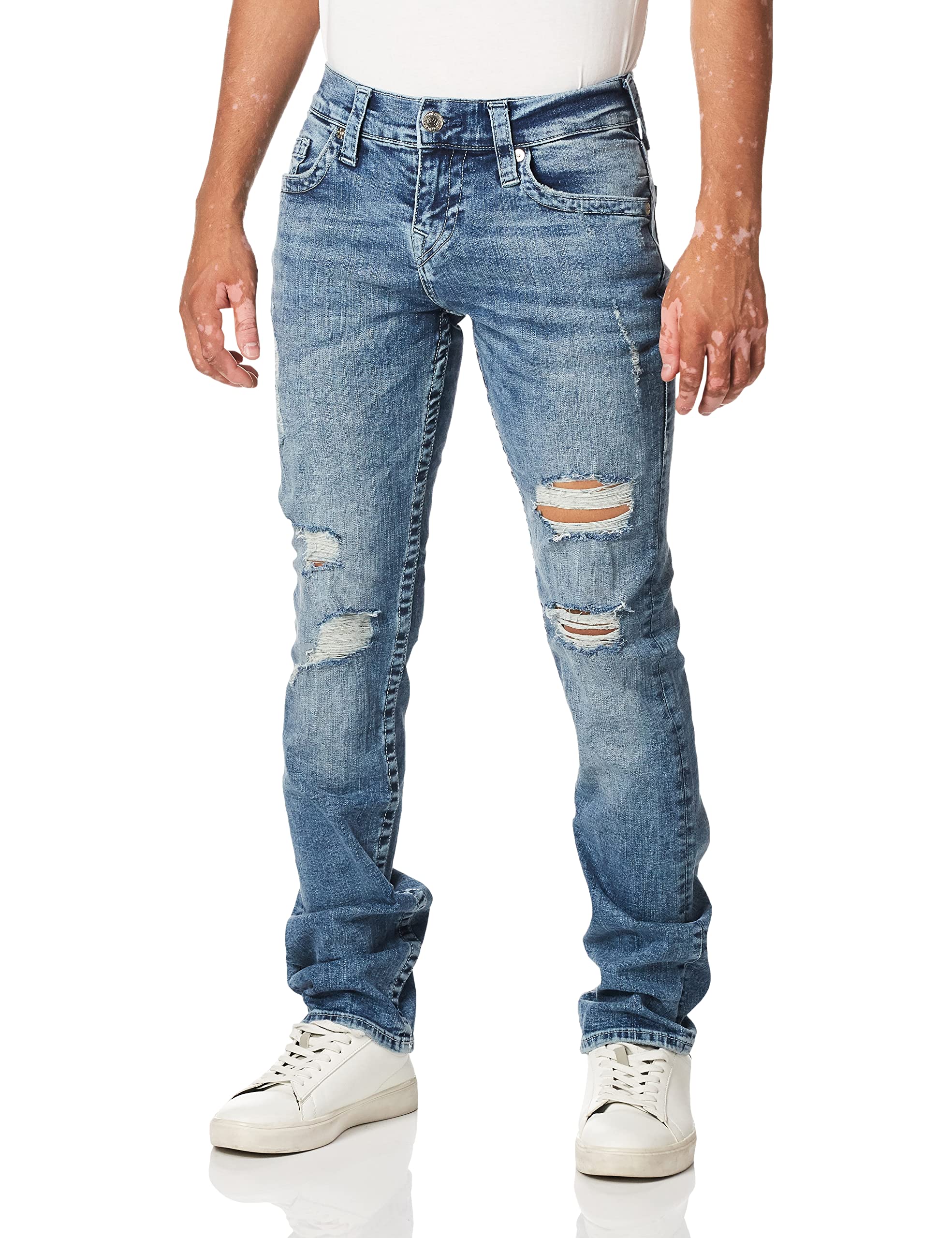 True Religion Men's Ricky Straight Leg Jean - Classic Fit Denim Pants for Casual & Everyday Wear | Comfortable & Stylish for Work, Outings & Date Nights