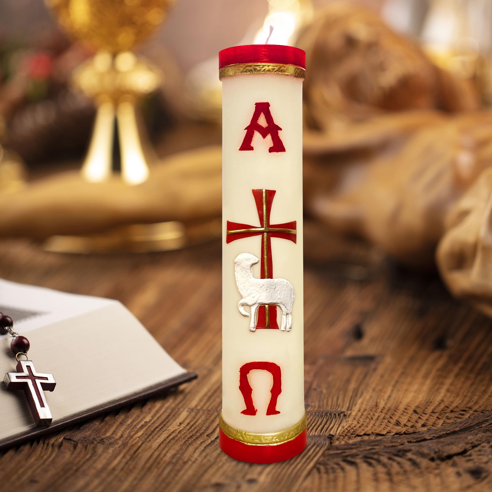 Handmade Catholic Religious Candles - Devotional Prayer Candles for Church, Saint Blessed Mexican Gifts, Paschal Candle & Cirios Religiosos | Perfect for Home Altars, Church Services & Spiritual Rituals