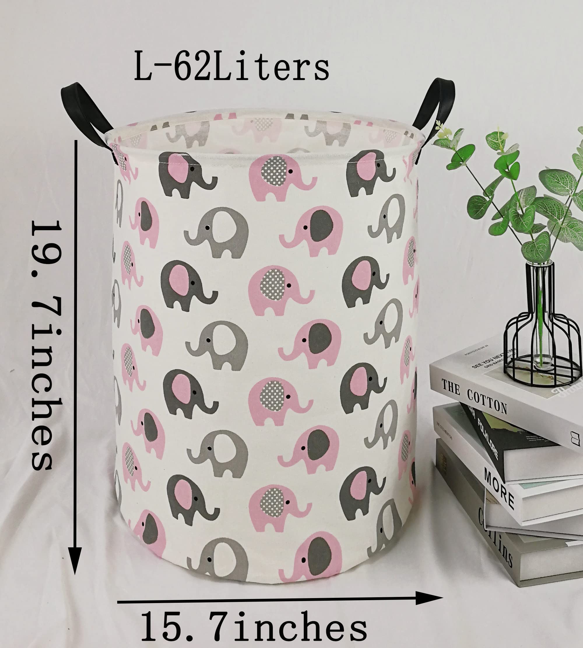 Kids Laundry Hamper & Toy Storage Organizer - Large Collapsible Canvas Basket for Home, Dorm, Nursery, Playroom & Closet - Perfect for Toys, Clothes, Blankets & Pet Supplies (Multi-Purpose Storage Solution)