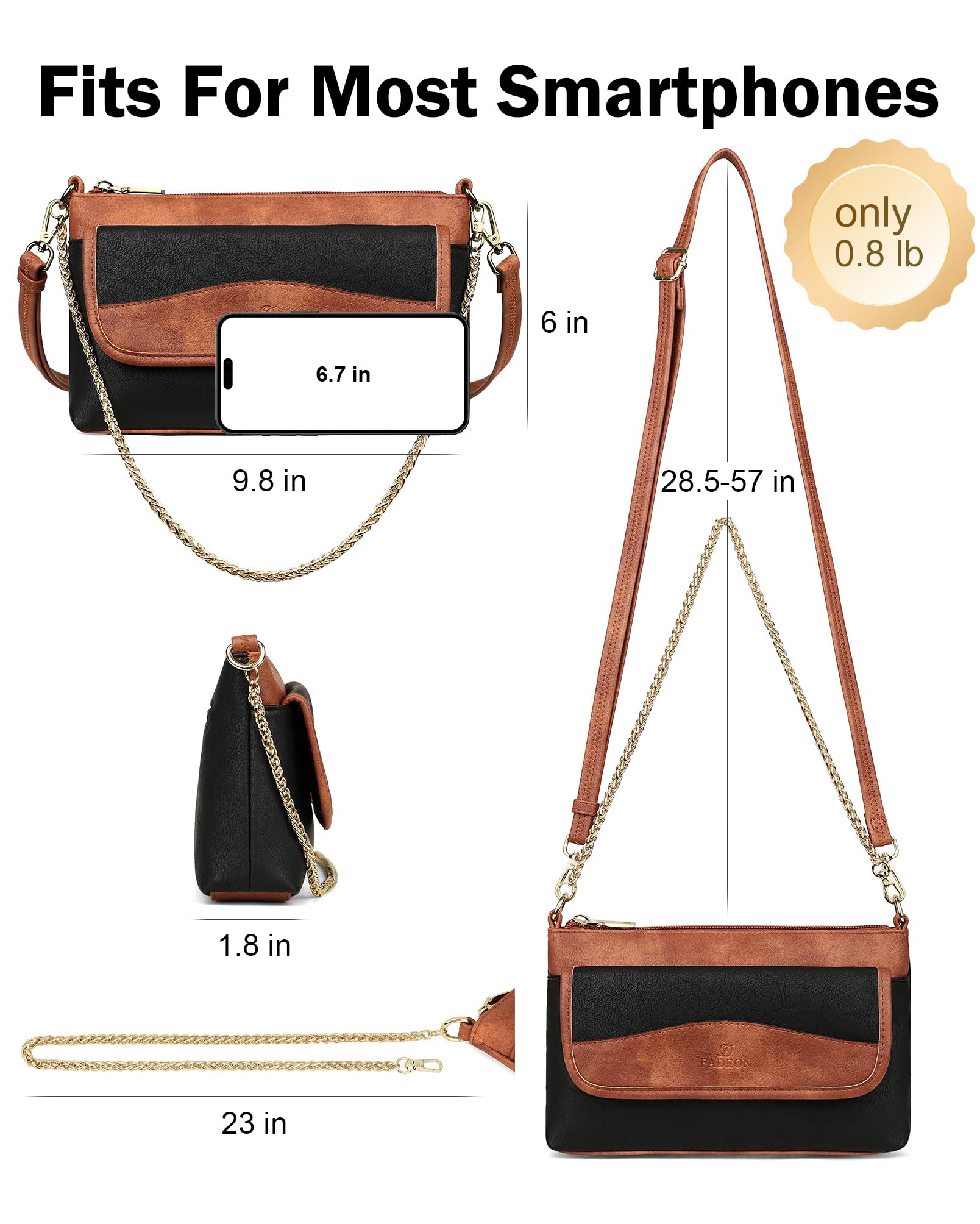 Trendy Vegan Leather Crossbody Bag for Women - Small Designer Shoulder Handbag & Wristlet Purse | Perfect for Everyday Use, Date Nights & Travel Accessories