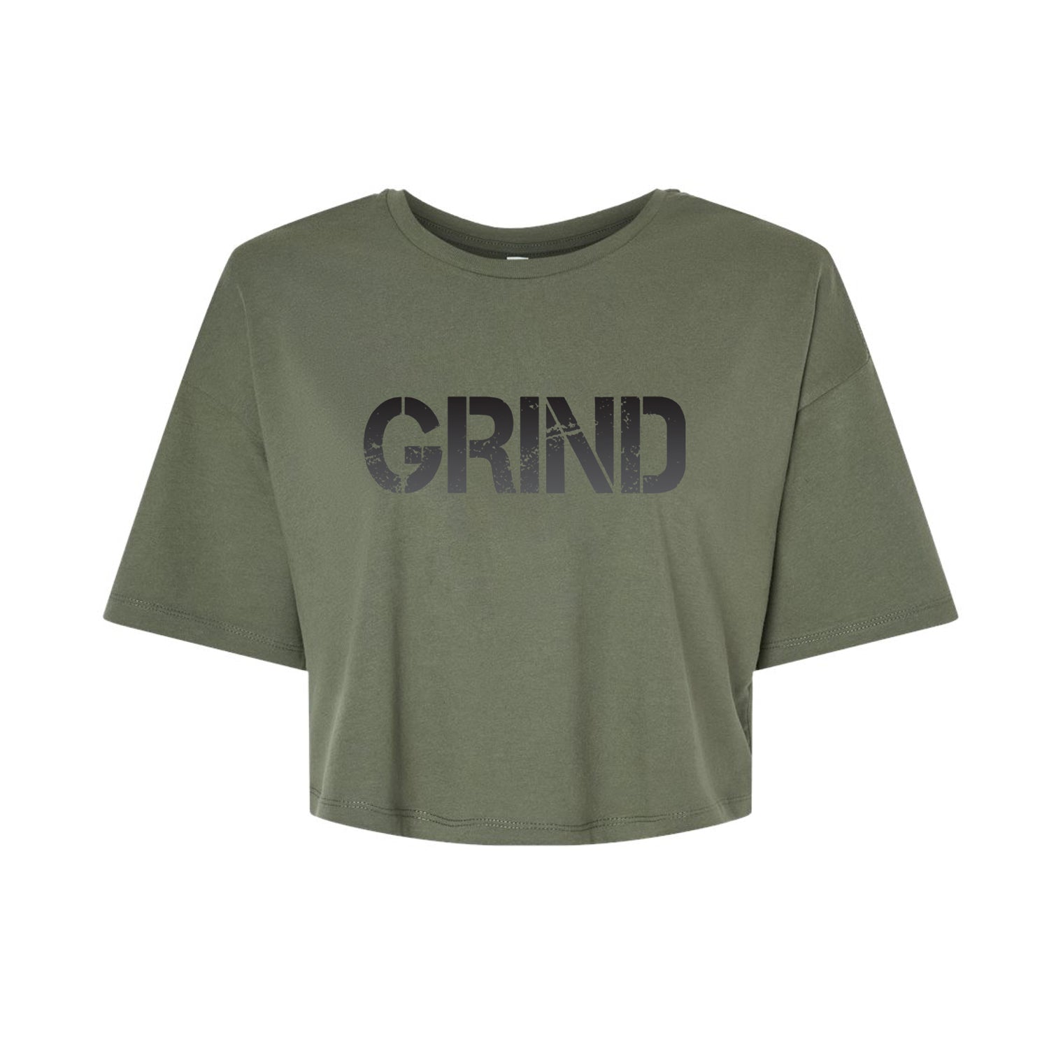 Women's Grind Crop Tee - Soft Cotton Workout Shirt for Yoga, Gym & Running | Trendy Athletic Top for Women's Fitness & Casual Wear