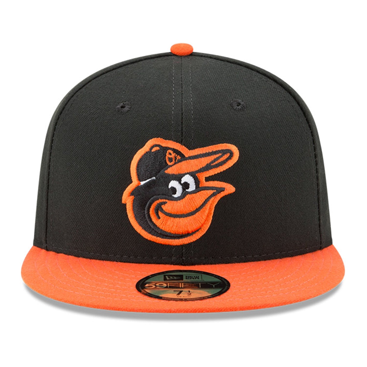 New Era 59Fifty Authentic Baltimore Orioles MLB Baseball Cap - Black & Orange Adjustable Fitted Hat for Men & Women | Perfect for Baseball Games, Streetwear Fashion & Sports Fans