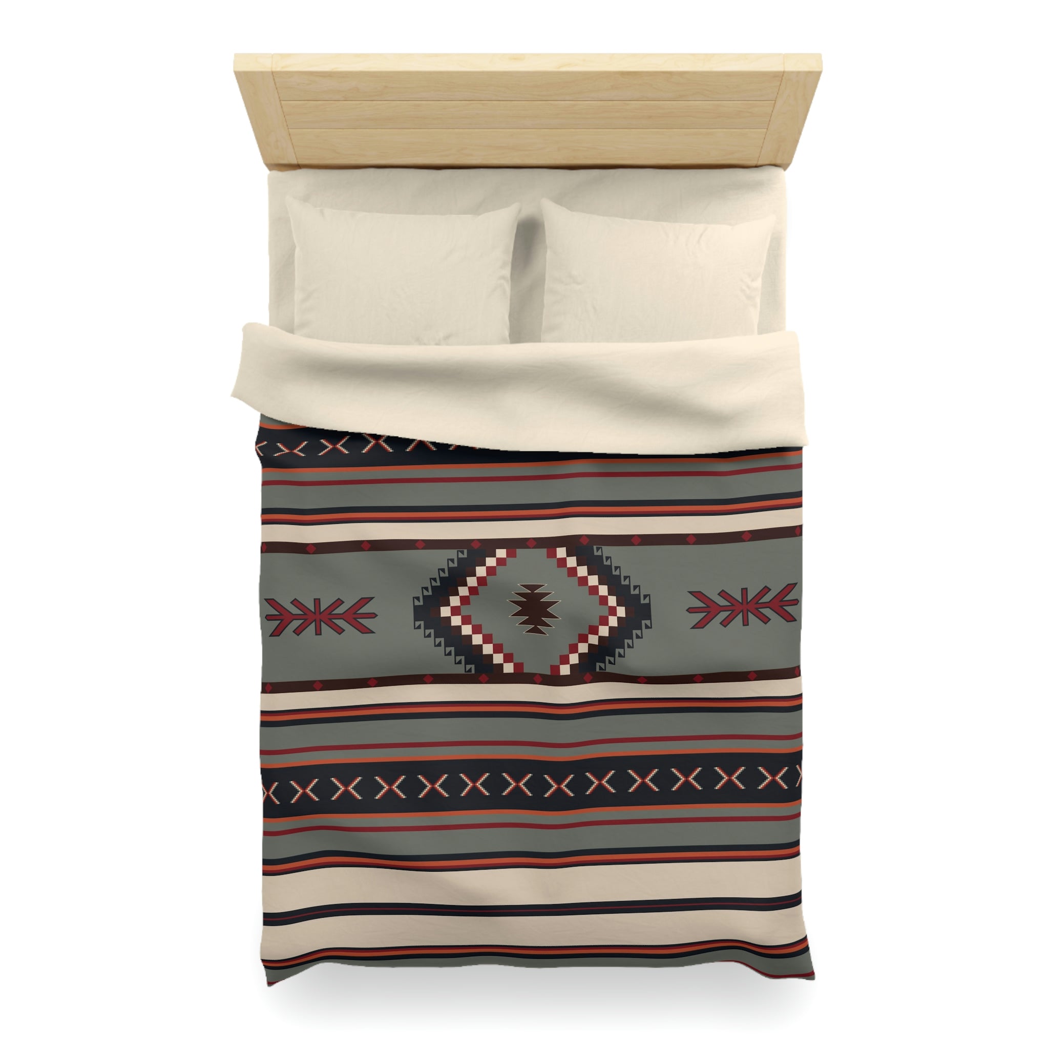 Mohave Desert Microfiber Duvet Cover Set - Southwestern Style King/Queen Bedding - Soft Breathable Comforter Cover for Southwest Home Decor & Desert Themed Bedroom