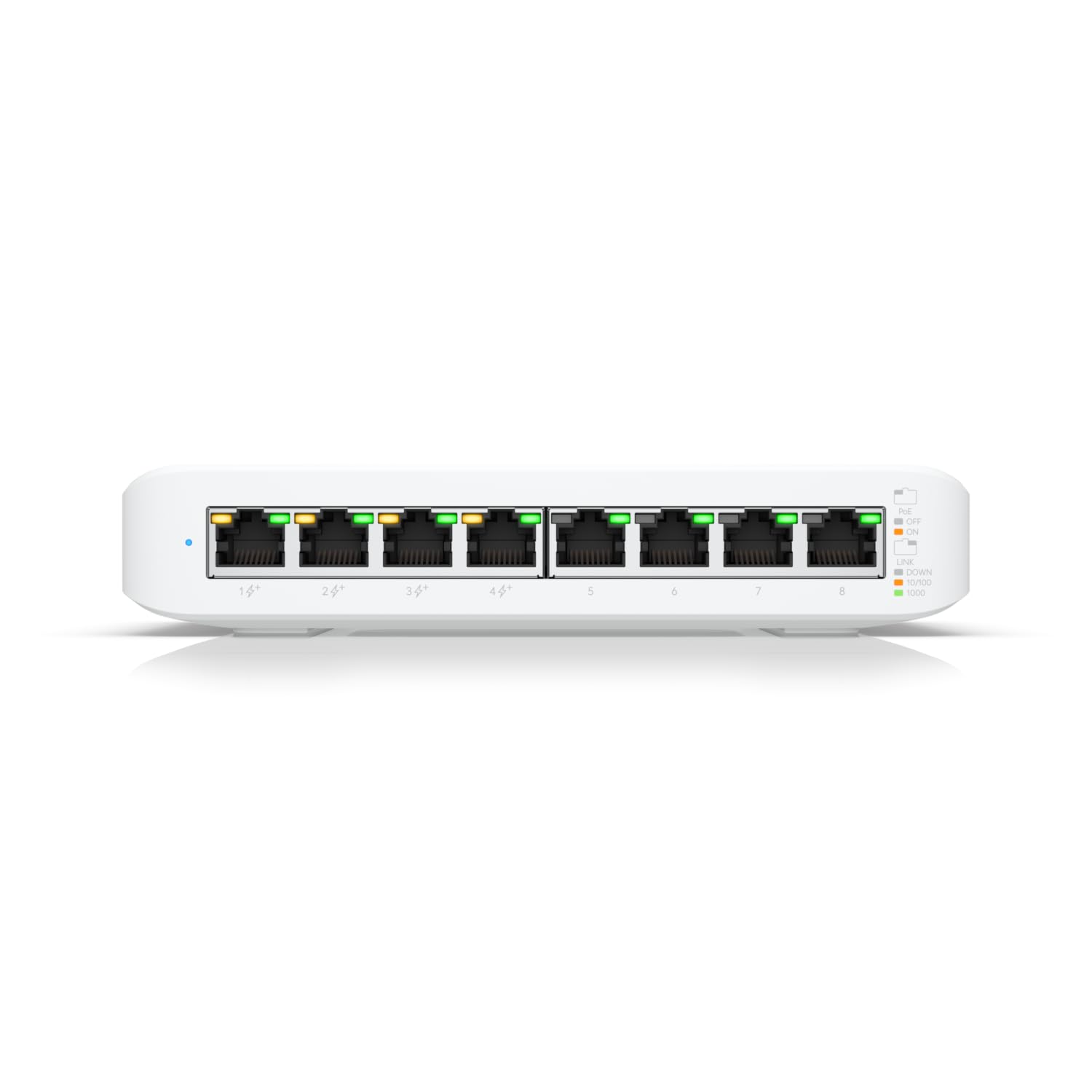 USW-LITE-8-POE 8-Port Gigabit PoE+ Managed Network Switch | 60W Power Budget | VLAN & QoS Support | Ideal for Home Office & Small Business Networking