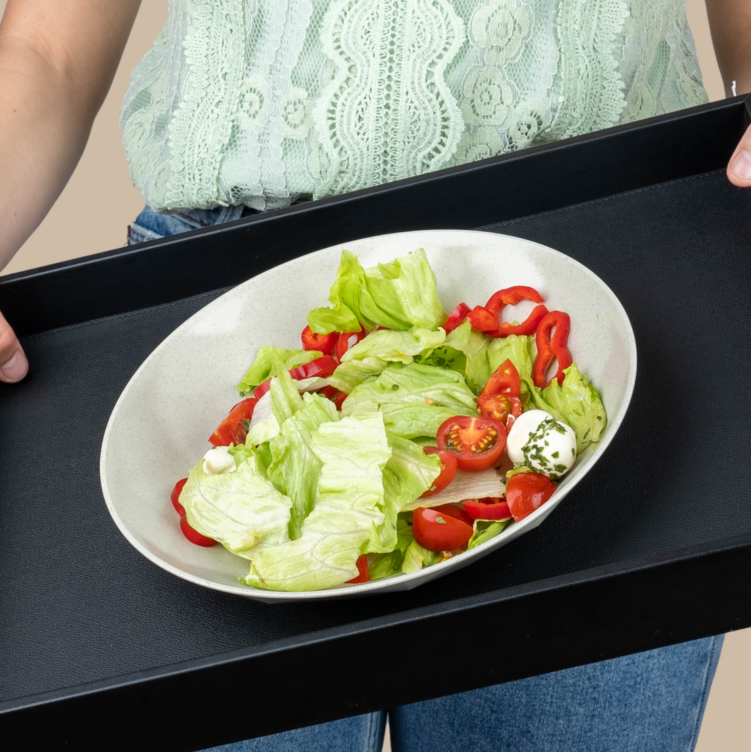 Premium Plastic Plates with Magnetic Base - 24 cm Sand Color - Perfect for Outdoor Dining, Picnics, and Party Serving