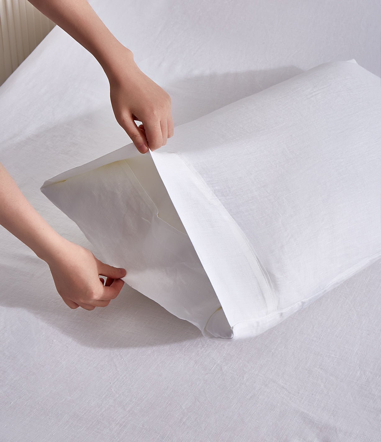 Premium 100% Linen Sheet Set - Breathable & Soft King Size Bedding - White Luxury Bed Sheets for Hot Sleepers & All Seasons - Perfect for Master Bedroom, Guest Room & Vacation Homes