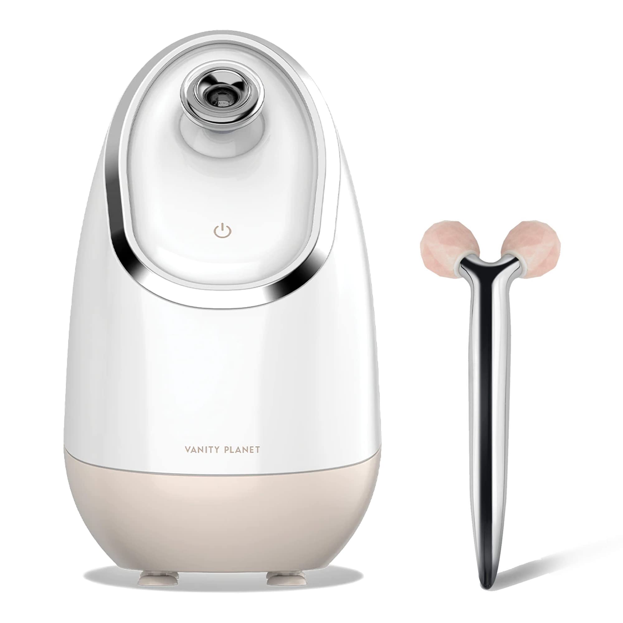 Vanity Planet Aira Ionic Facial Steamer & Defina Massaging Roller Set - Professional Skincare Kit for Hydration & Anti-Aging | Perfect for Spa Days & At-Home Beauty Treatments