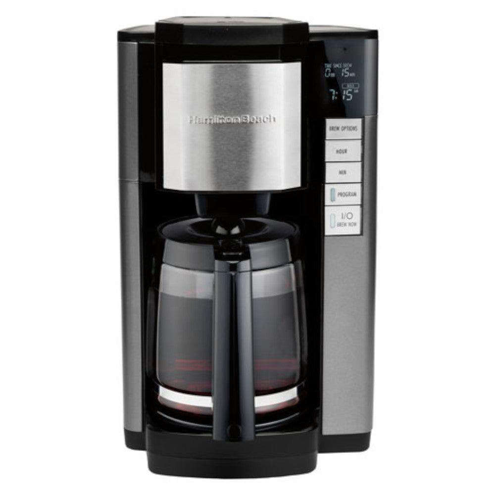 Hamilton Beach 46382C Front Fill Plus Programmable Coffee Maker - Certified Refurbished with Home Essentials Warranty | Perfect for Home, Office & Kitchen Use