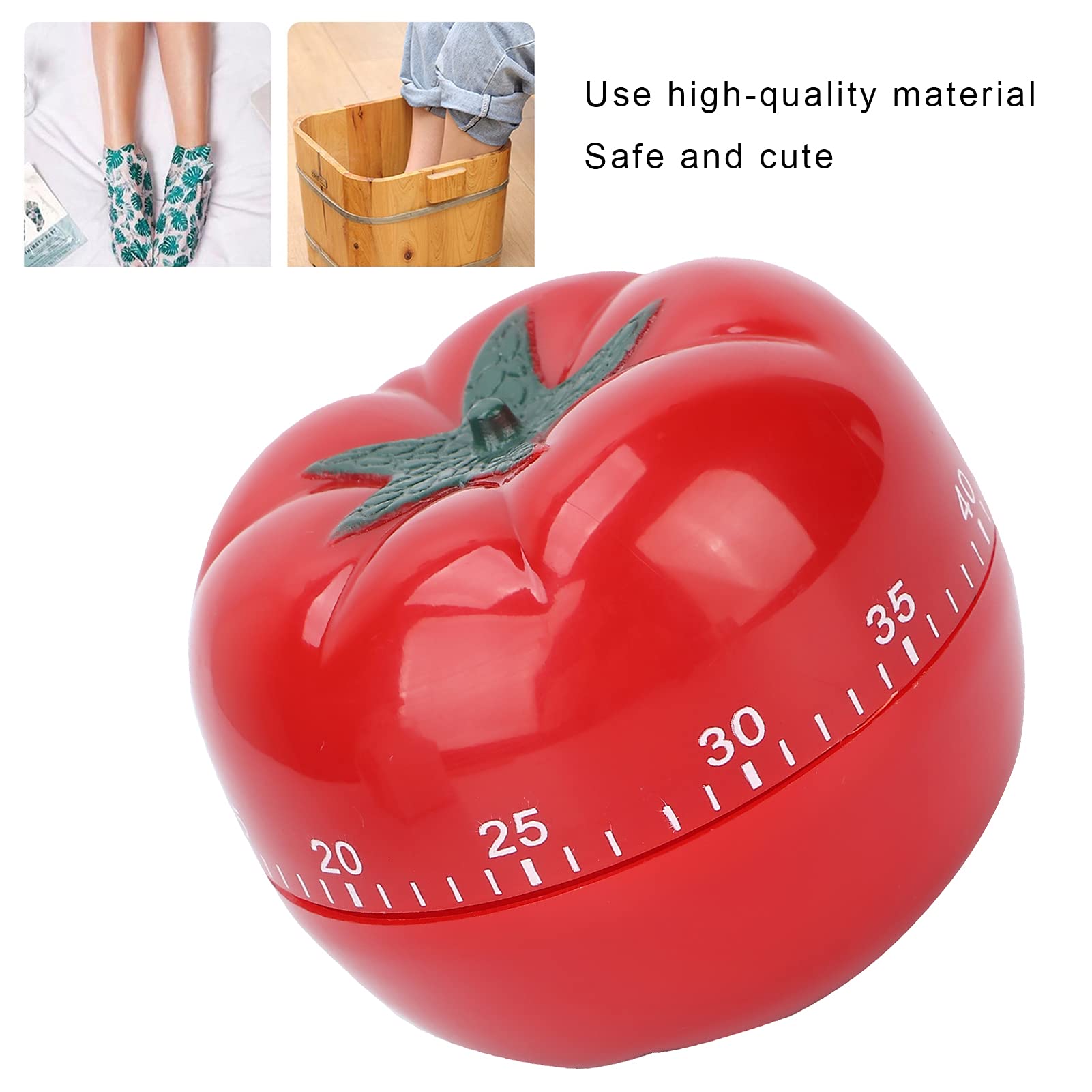 60-Minute Mechanical Kitchen Timer - Tomato-Shaped Wind-Up Countdown Timer for Cooking, Baking & Kids | Perfect for Kitchen, Classroom & Time Management