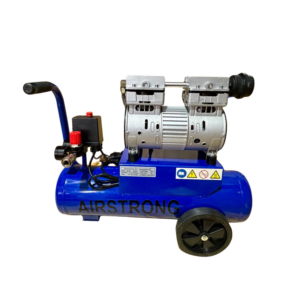 1.5HP 12L Oil-Free Silent Air Compressor by Aiko | Model GDG12 - Perfect for Home DIY, Woodworking, and Inflating Tires