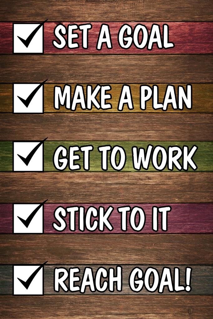Wooden Laminated Goal Setting Chart for Elementary Classroom - 16x24 Dry Erase Learning Poster | Teacher & Homeschool Teaching Aid, Educational Wall Art Display | Perfect for Goal Tracking, Student Motivation & Classroom Decor