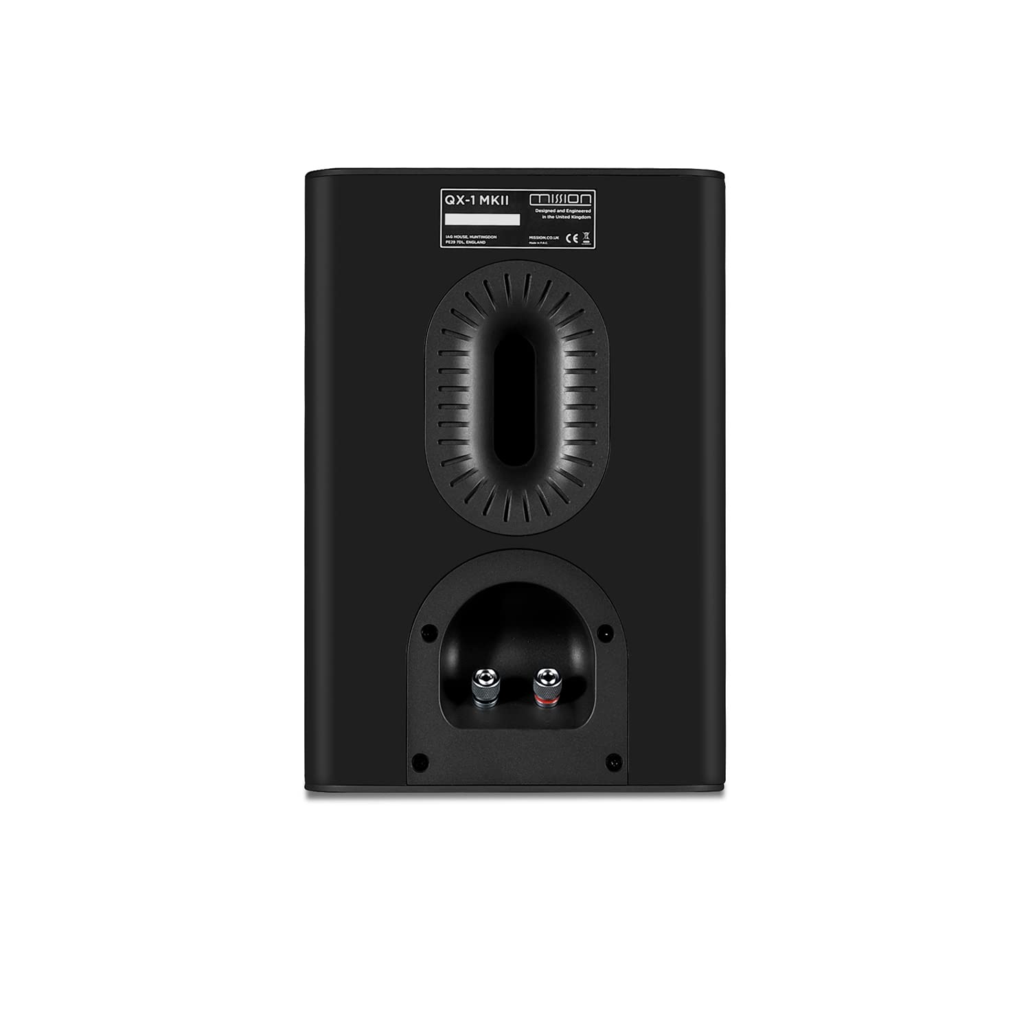 Mission QX-1 MKII Bookshelf Speakers - Premium Black Finish (Pair) - Perfect for Home Theater Surround Sound & Music Listening