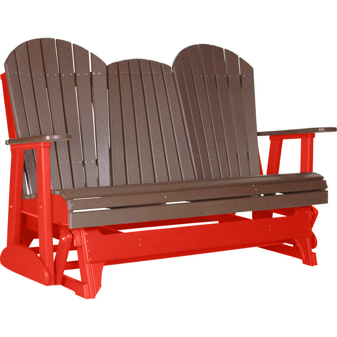 Chestnut Brown on Red