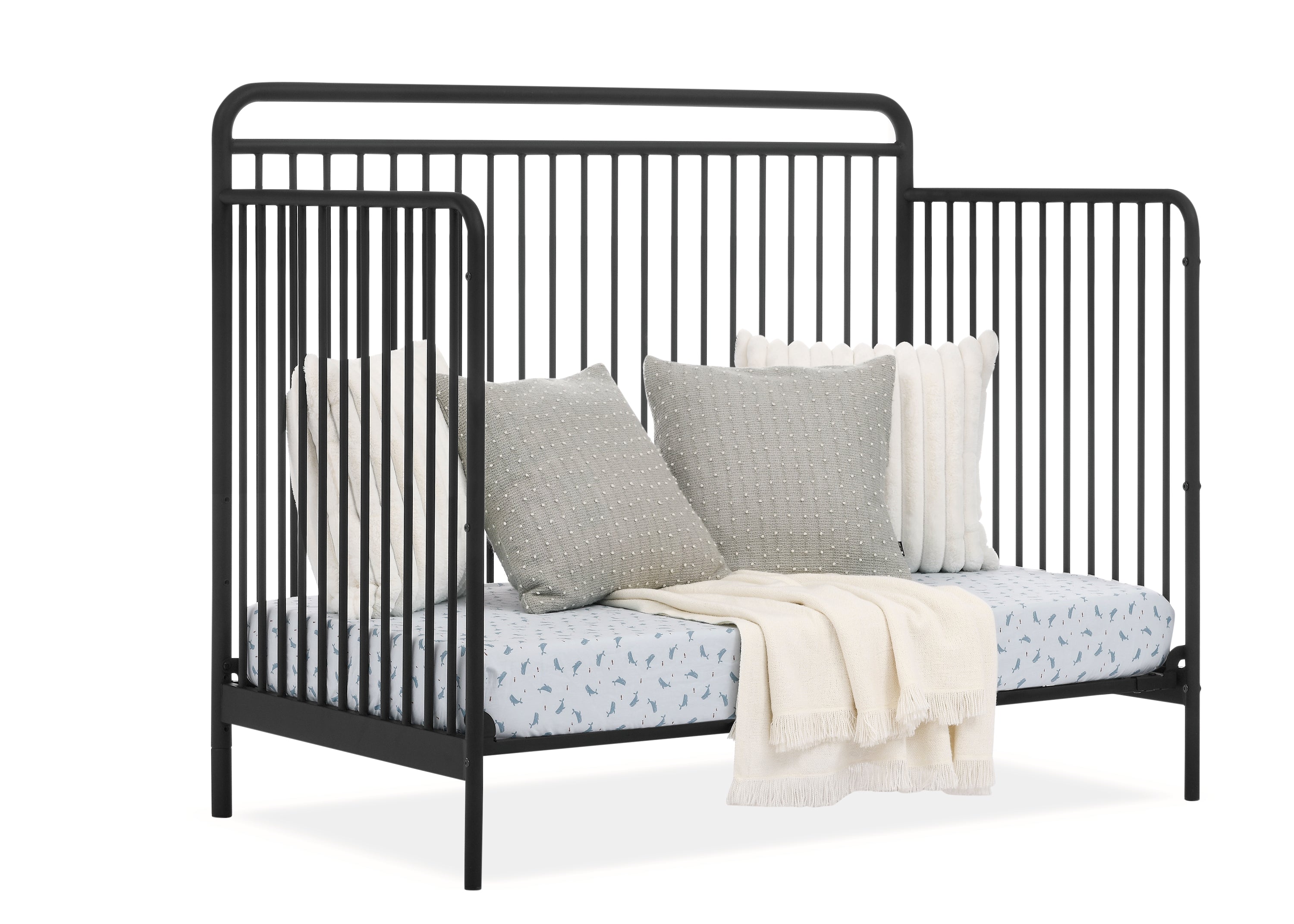 Hayden 5-in-1 Convertible Baby Crib - Toddler Bed & Daybed with Adjustable Mattress Height | Nursery Furniture for Boys & Girls | Perfect for Small Spaces & Modern Nurseries
