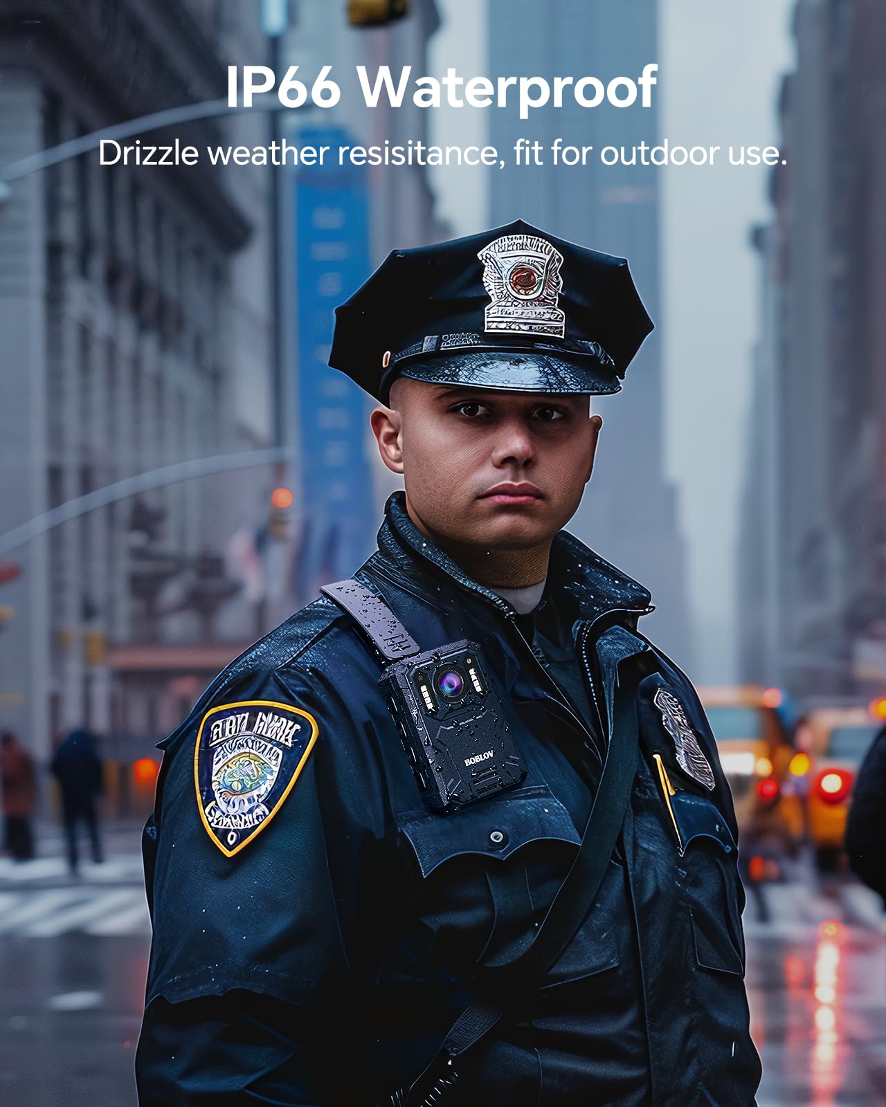 BOBLOV KJ23Pro 2K Body Camera with Night Vision - 256GB Storage, 15 Hours Battery Life, IP66 Waterproof - Ideal for Law Enforcement, Security Guards & Outdoor Activities (Hiking, Cycling, Construction Work)