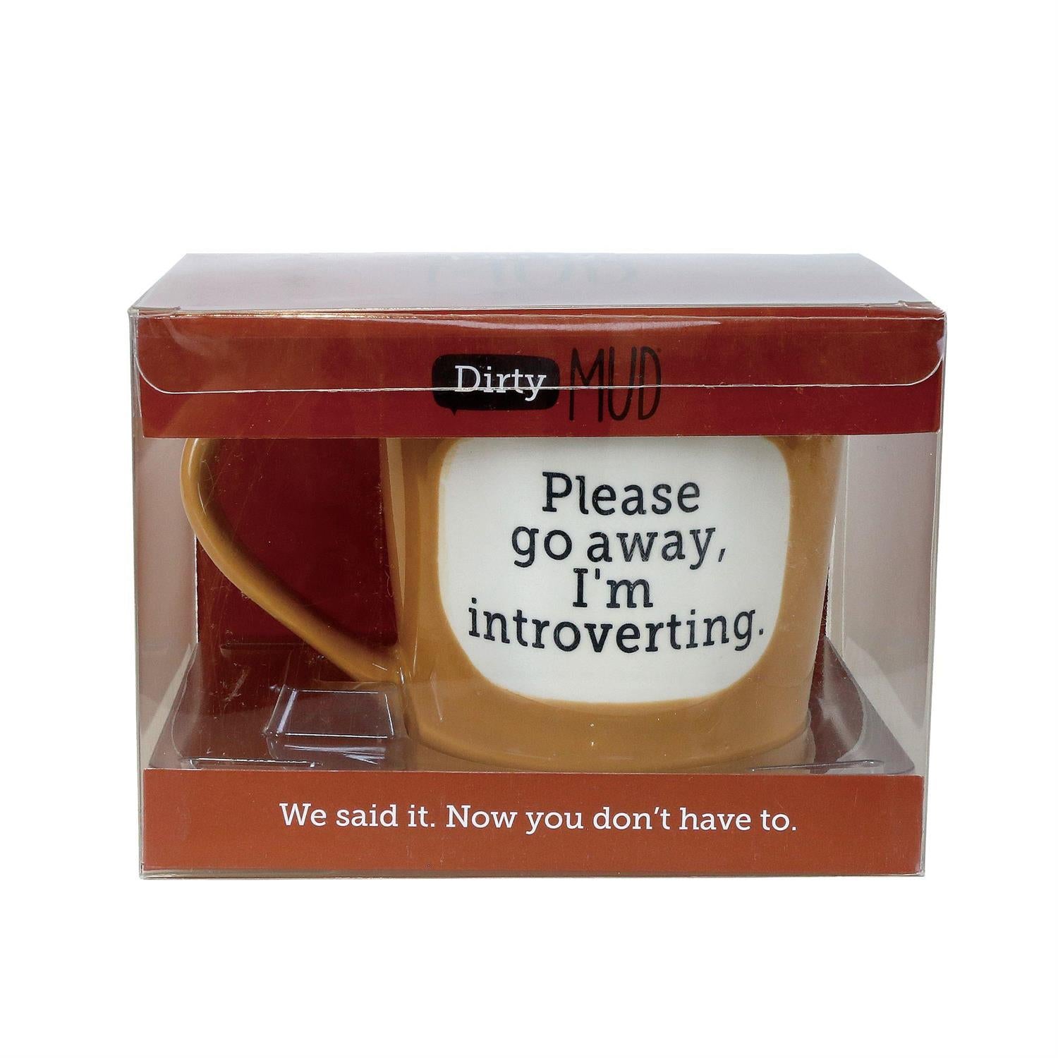 16 oz Dirty Mud Introverting Mug - Unique Ceramic Coffee Cup for Home, Office & Camping Use
