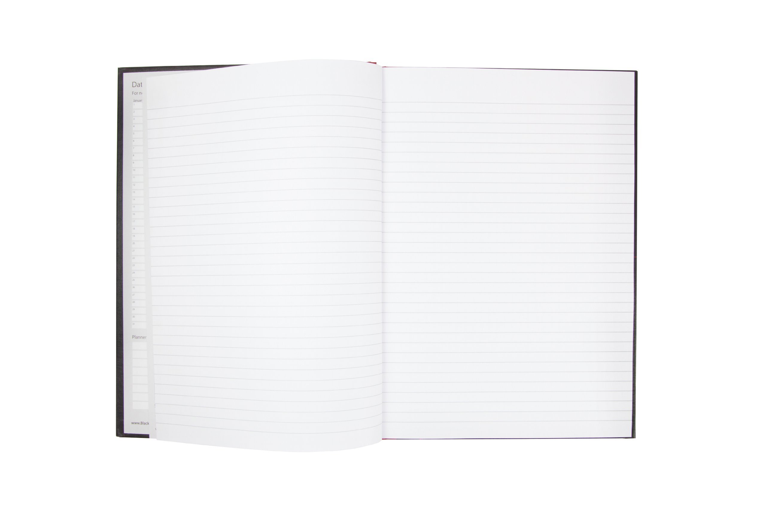 Black n' Red Oxford Hardcover A4 Notebook - Casebound, Lined, 192 Pages - Premium Writing Journal for Office, School & Business Meetings