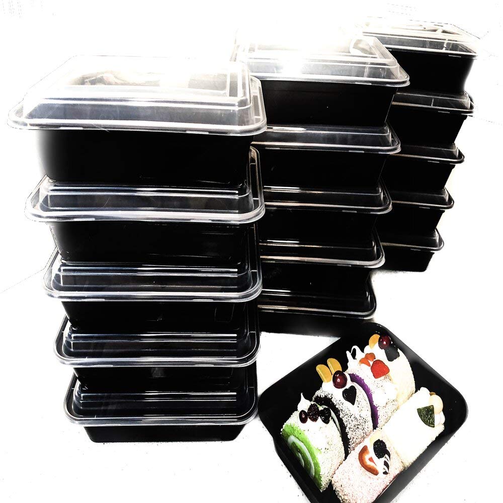 150 Pack BPA-Free Meal Prep Containers with Lids - 38oz 1-Compartment Stackable Food Storage Boxes for Bento, Freezer, Dishwasher & Microwave Safe - Perfect for Meal Planning, Office Lunch & Food Storage