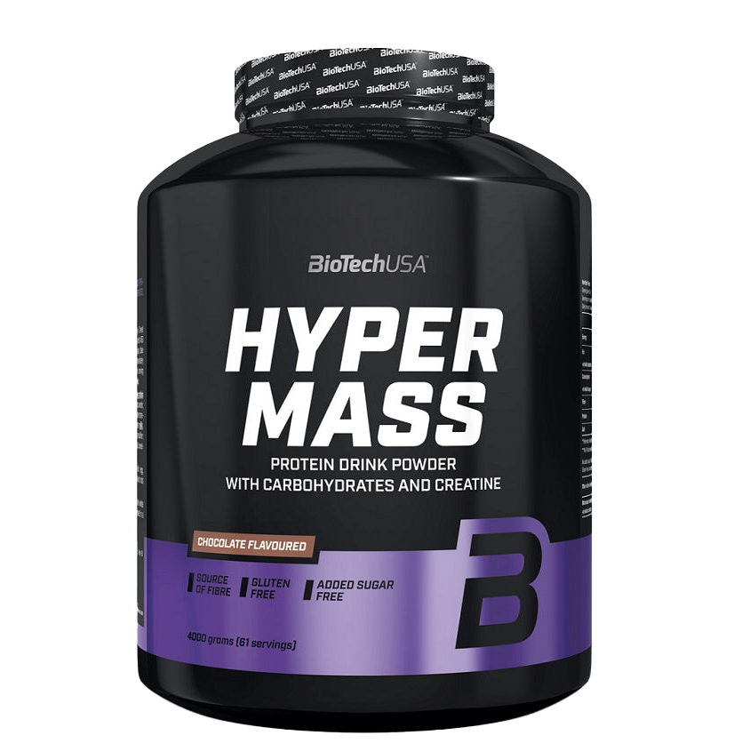 BioTechUSA Hyper Mass Gainer Protein Powder - 4000g, Strawberry Flavor for Muscle Growth & Weight Gain - Perfect for Post-Workout Recovery & Bodybuilding Nutrition
