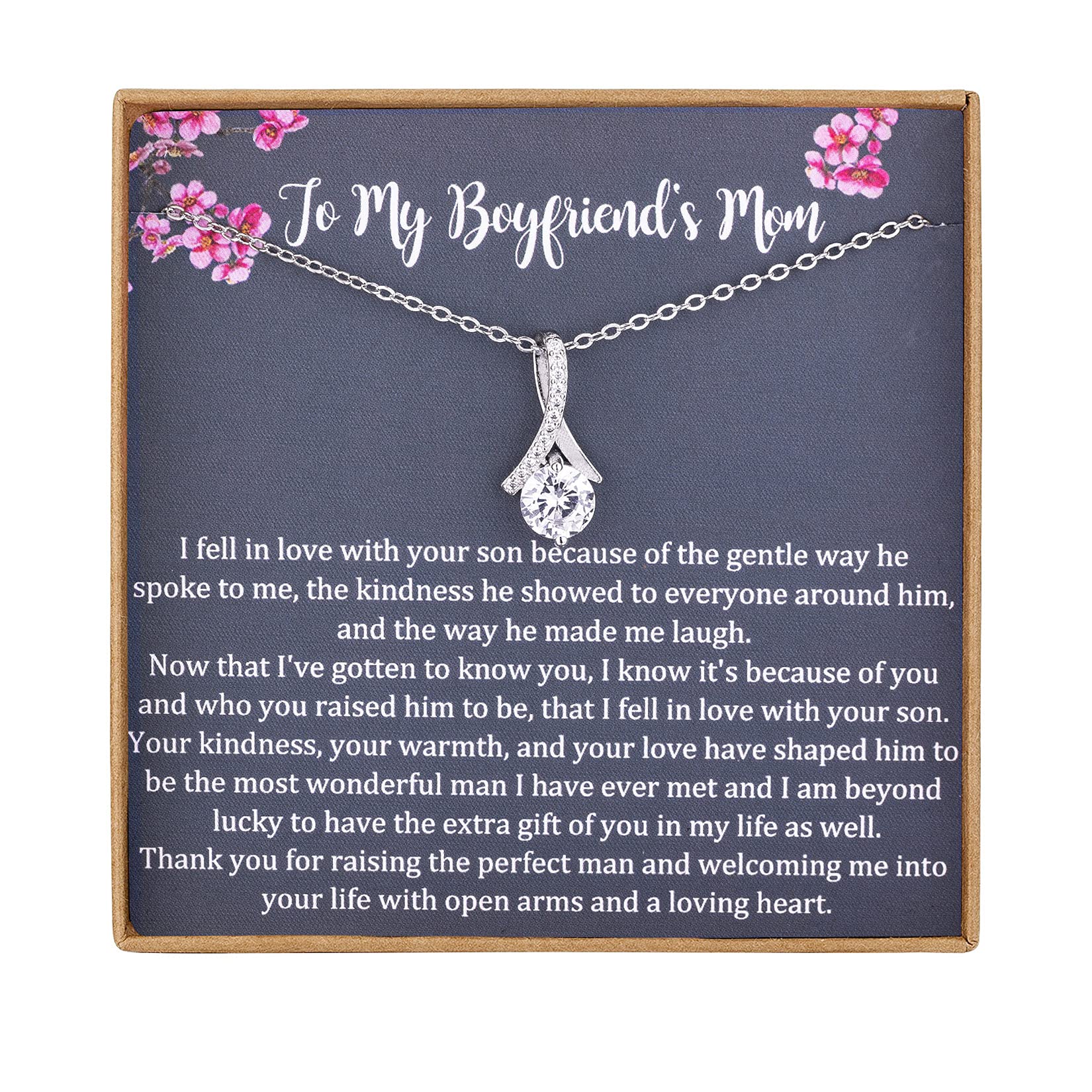 925 Sterling Silver Necklace for Boyfriend's Mom - Elegant Mother's Day & Birthday Gift for Women | Perfect for Holidays, Anniversaries & Special Occasions