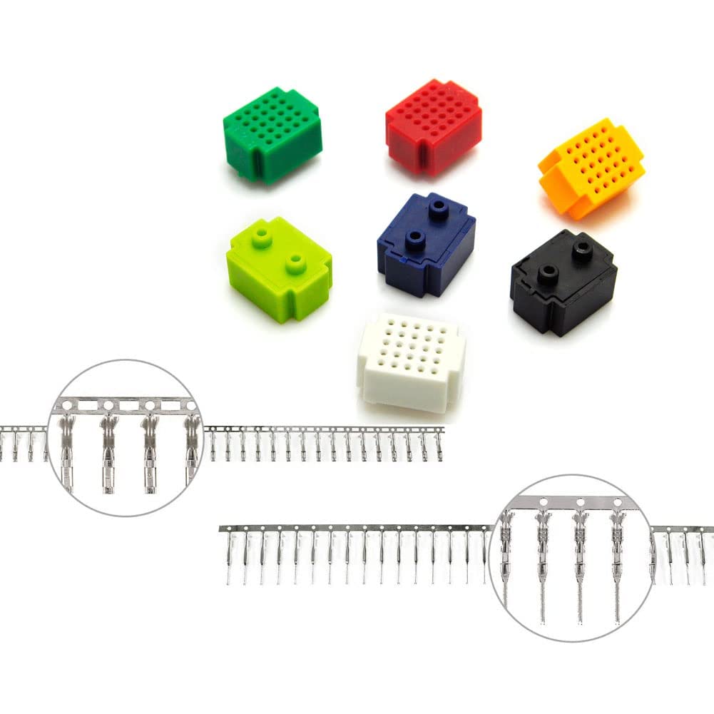 Gikfun Mini Solderless Prototype Breadboard Kit with Female Header Pins - Compatible with Arduino, Raspberry Pi, ESP8266 - Perfect for DIY Electronics Projects, Prototyping Circuits & STEM Learning