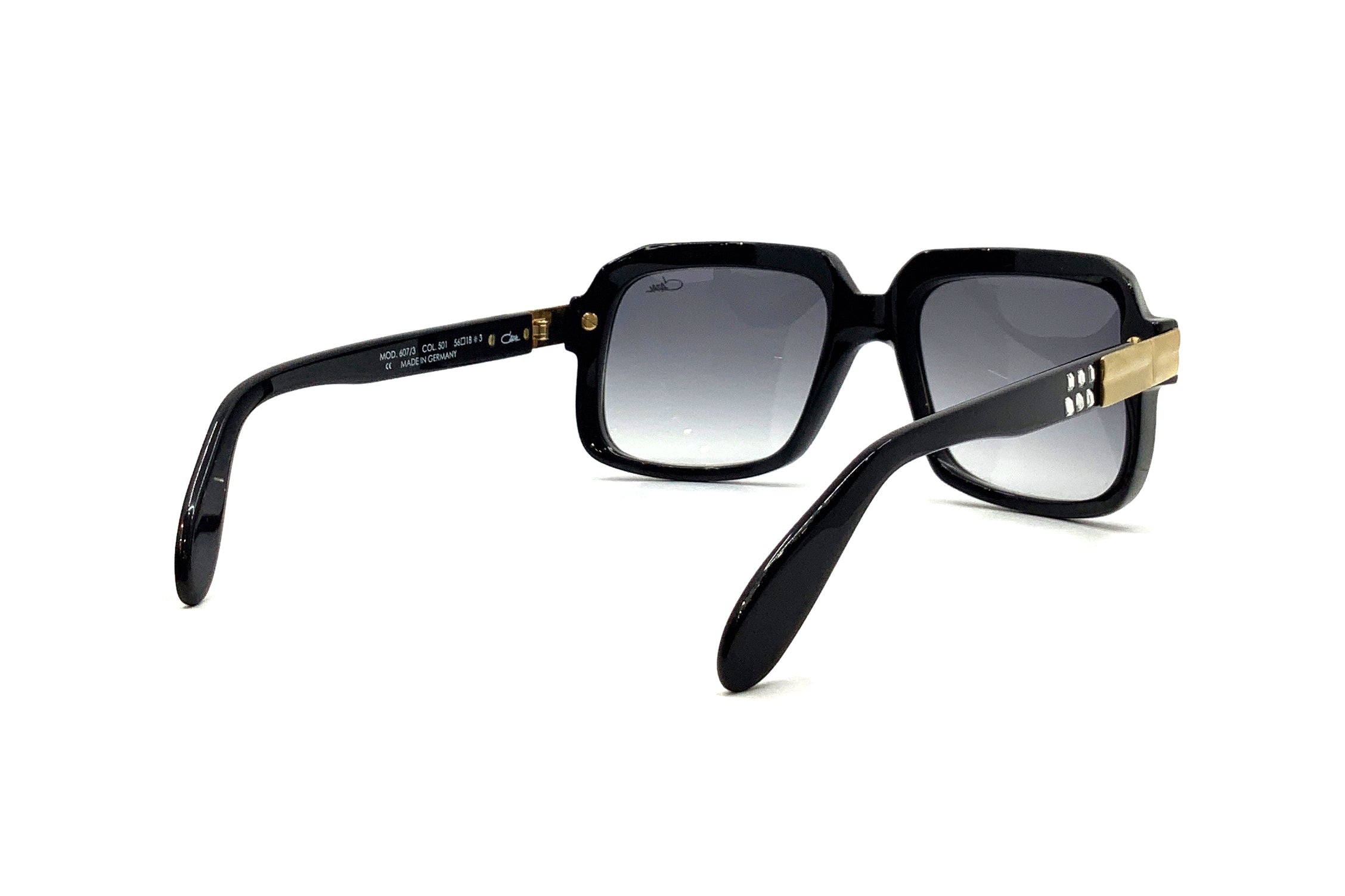 Cazal 607/3 Black Sunglasses for Men & Women - Retro Aviator Style, UV Protection - Perfect for Driving, Outdoor Activities & Fashion Statements