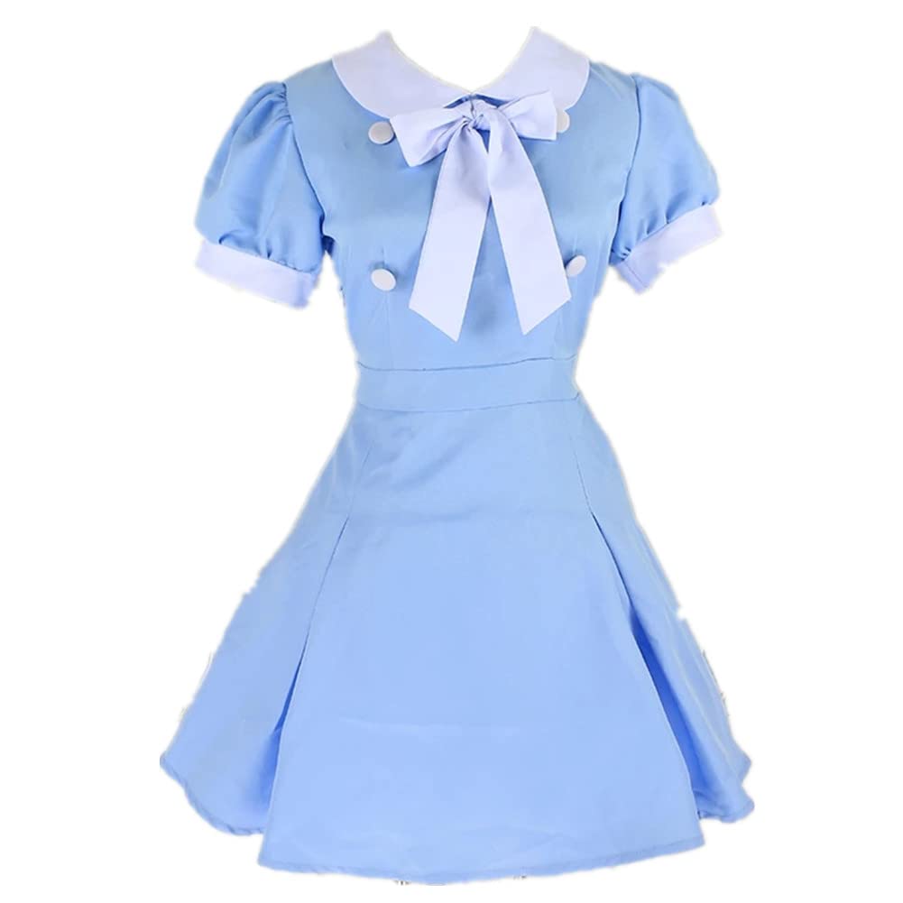Shirakiin Riricho Cosplay Costume - Inu x Boku SS Anime Lolita Blue Dress for Women | Halloween, Cosplay Events & Anime Conventions