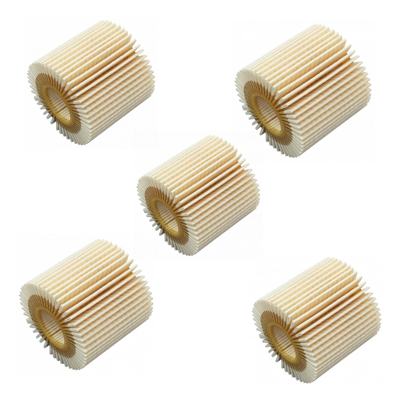 5-Pack Engine Oil Cartridge Filter Kit - Compatible with Lexus, Toyota, Scion Vehicles | High-Performance Oil Filter Replacement for Smoother Engine Operation