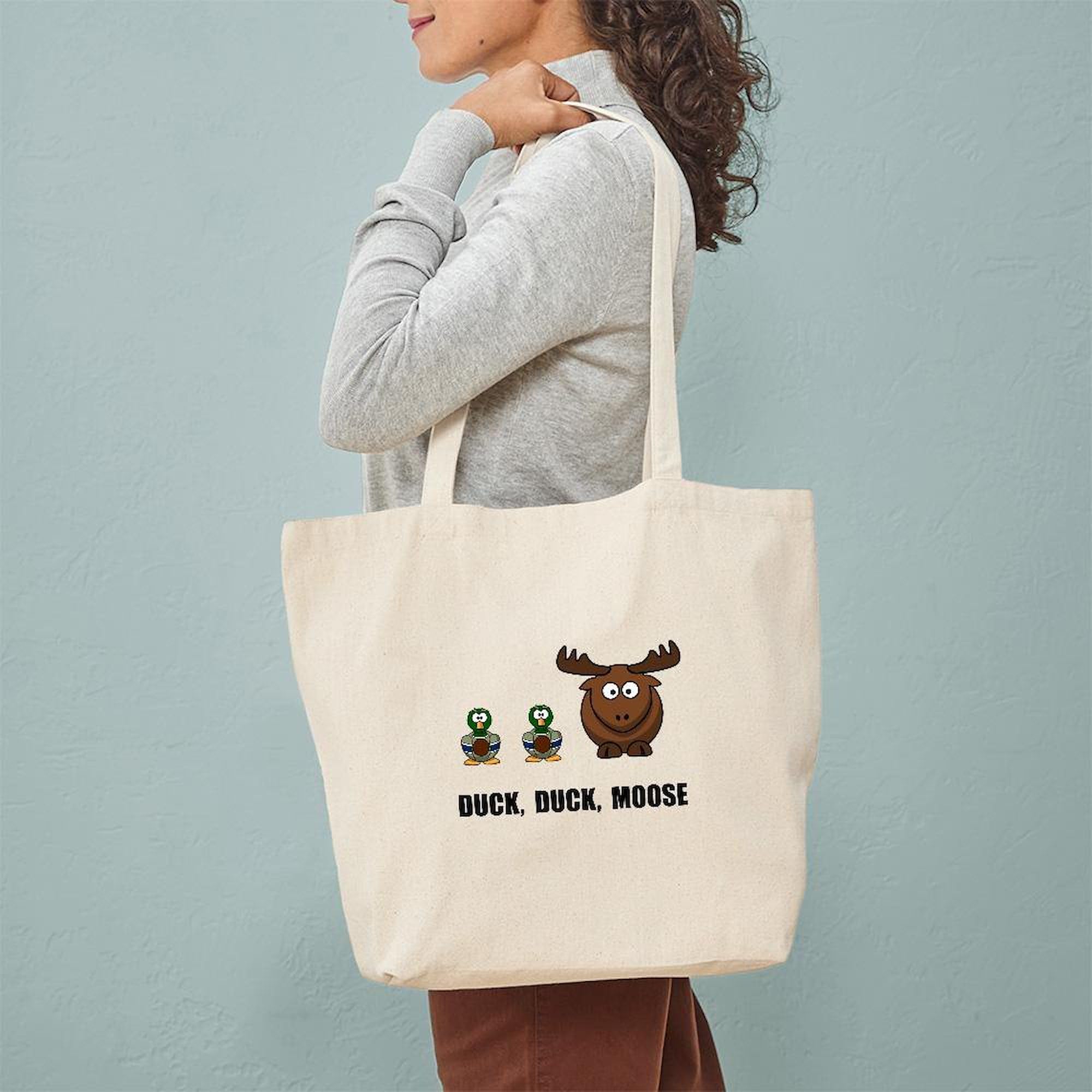 Duck Duck Moose Natural Canvas Tote Bag - Eco-Friendly Reusable Shopping Bag for Groceries, Beach & Daily Use | CafePress